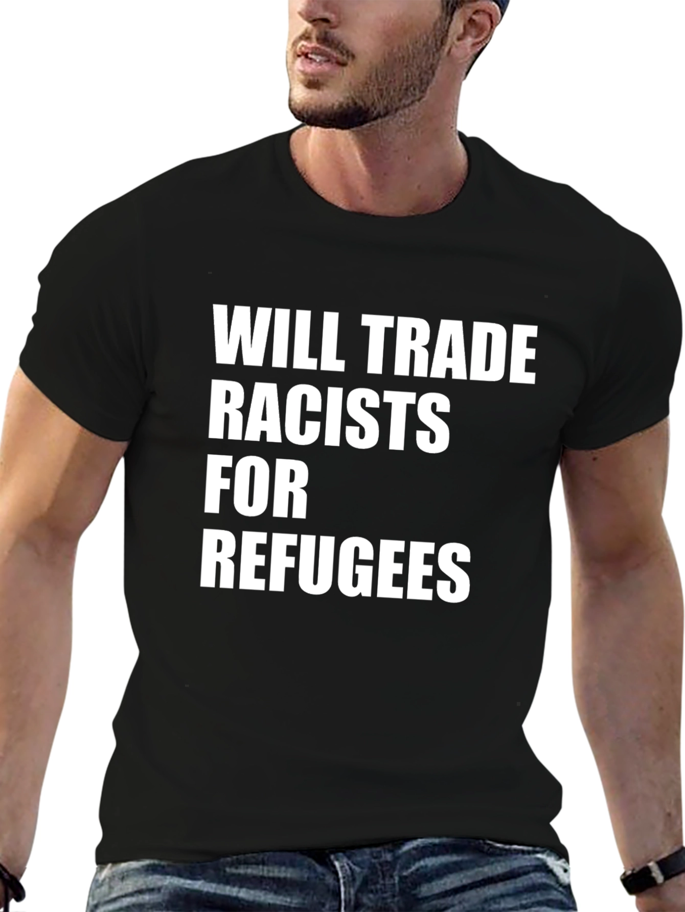 Will Trade Racists For Refugees Graphic Tee