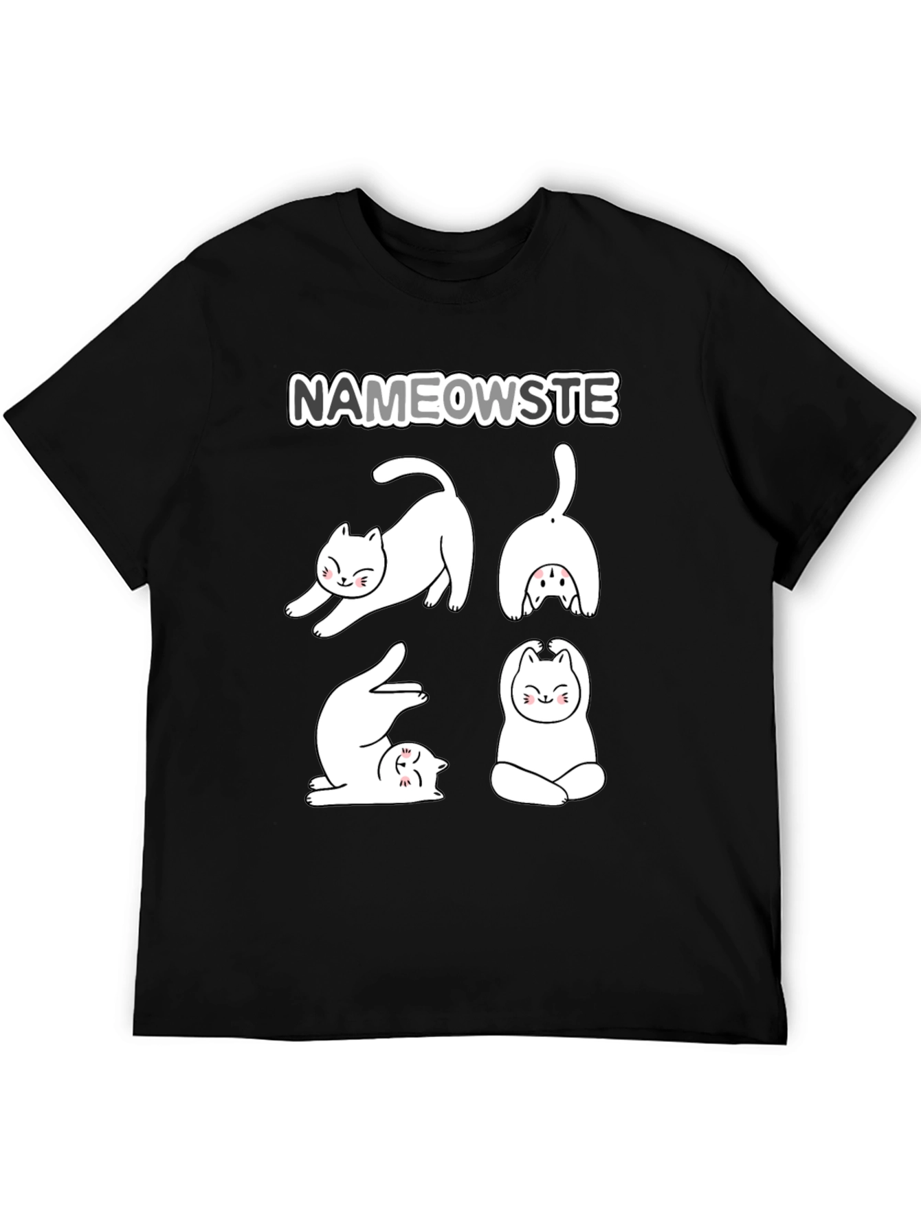 Nameowste Yoga Cats Graphic T-Shirt