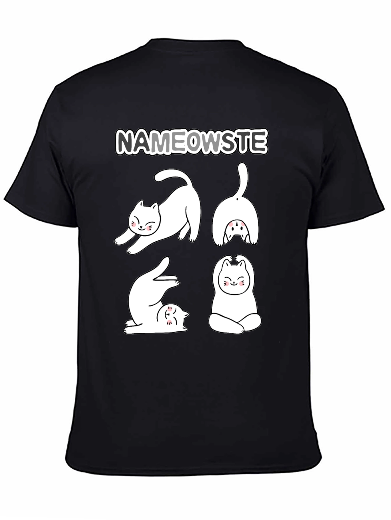 Nameowste Yoga Cats Graphic T-Shirt