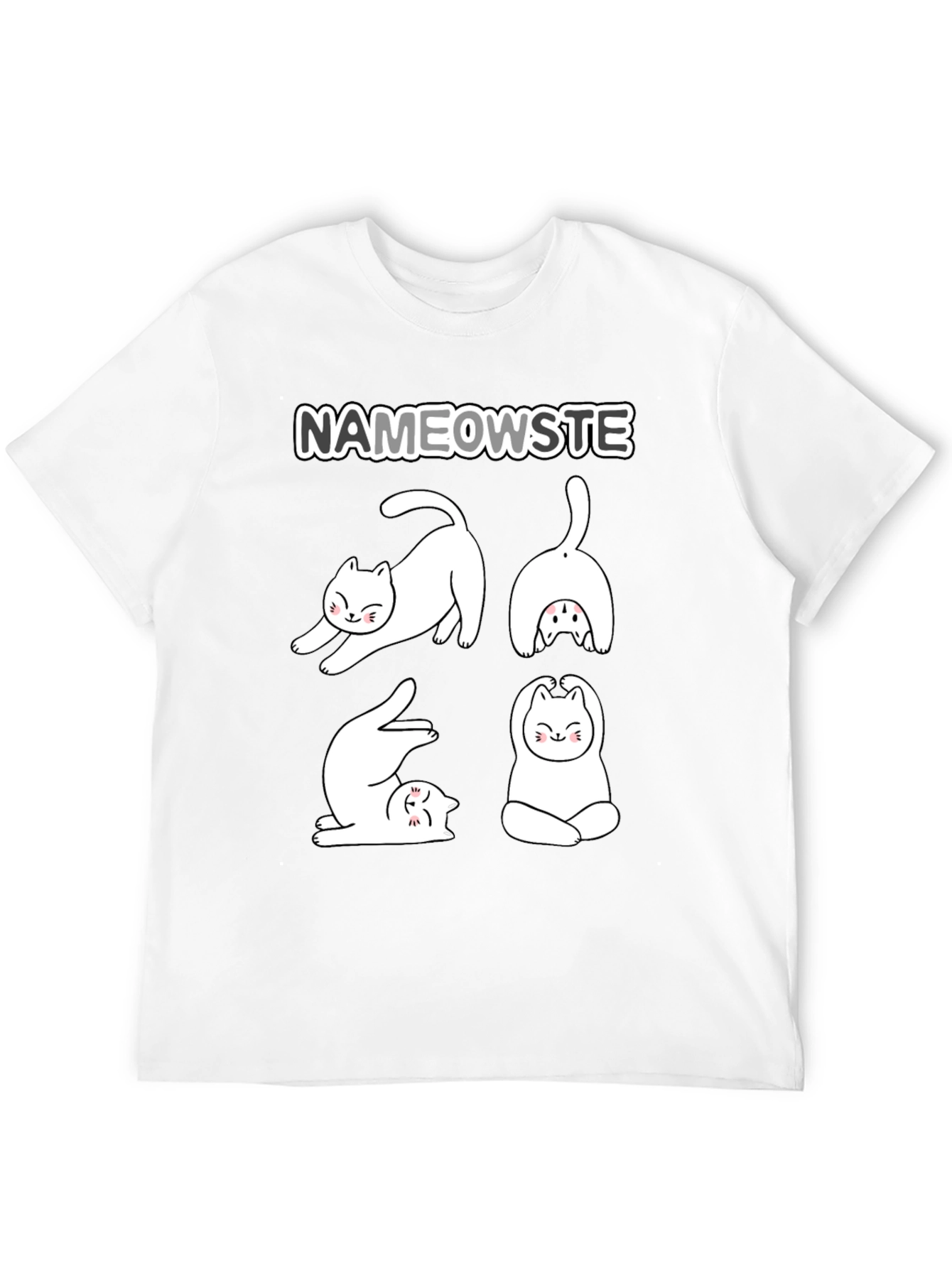 Nameowste Yoga Cats Graphic T-Shirt