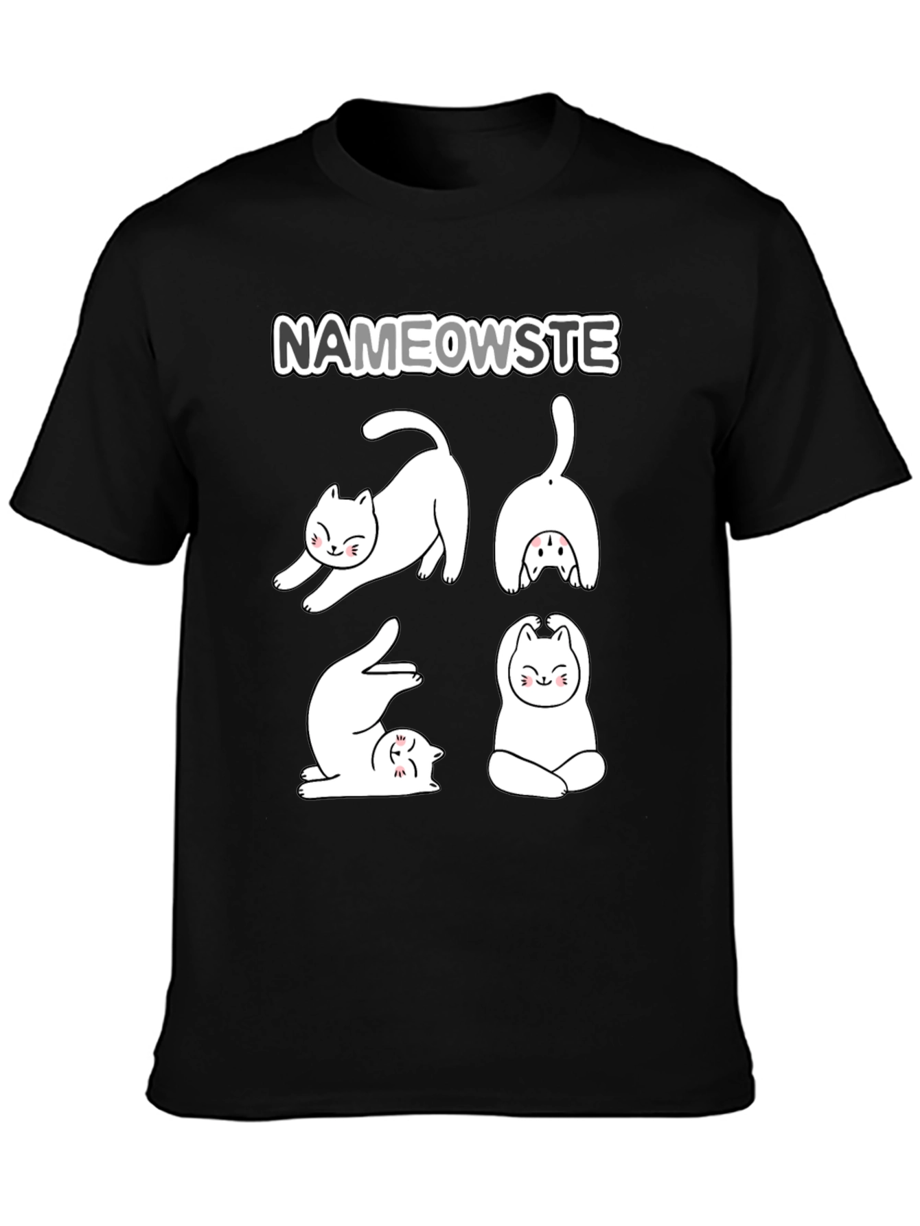 Nameowste Yoga Cats Graphic T-Shirt