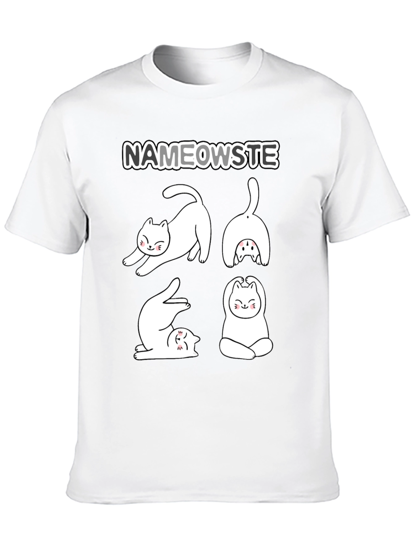 Nameowste Yoga Cats Graphic T-Shirt