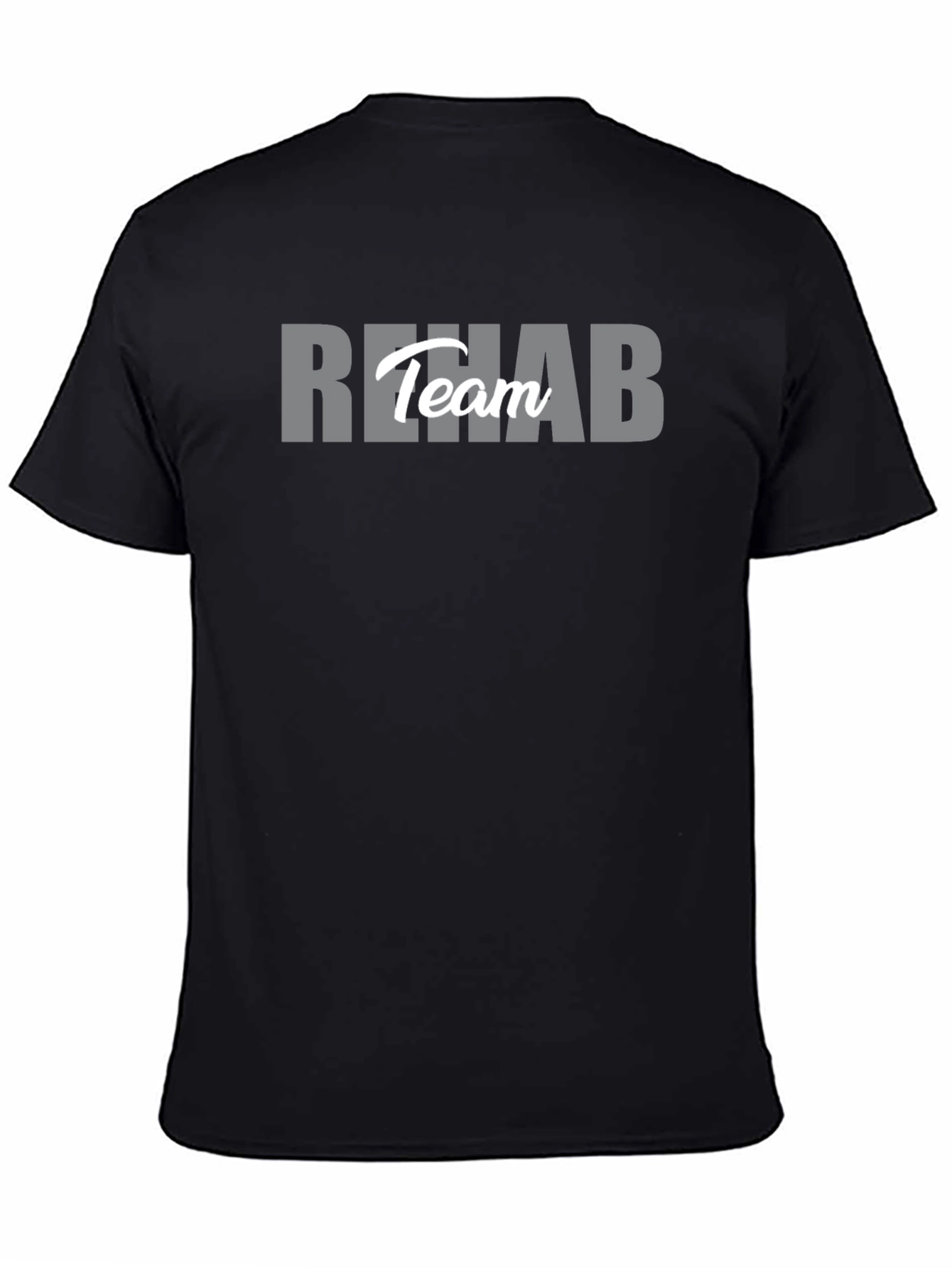 Rehab Team T-Shirt - Black Crew Neck