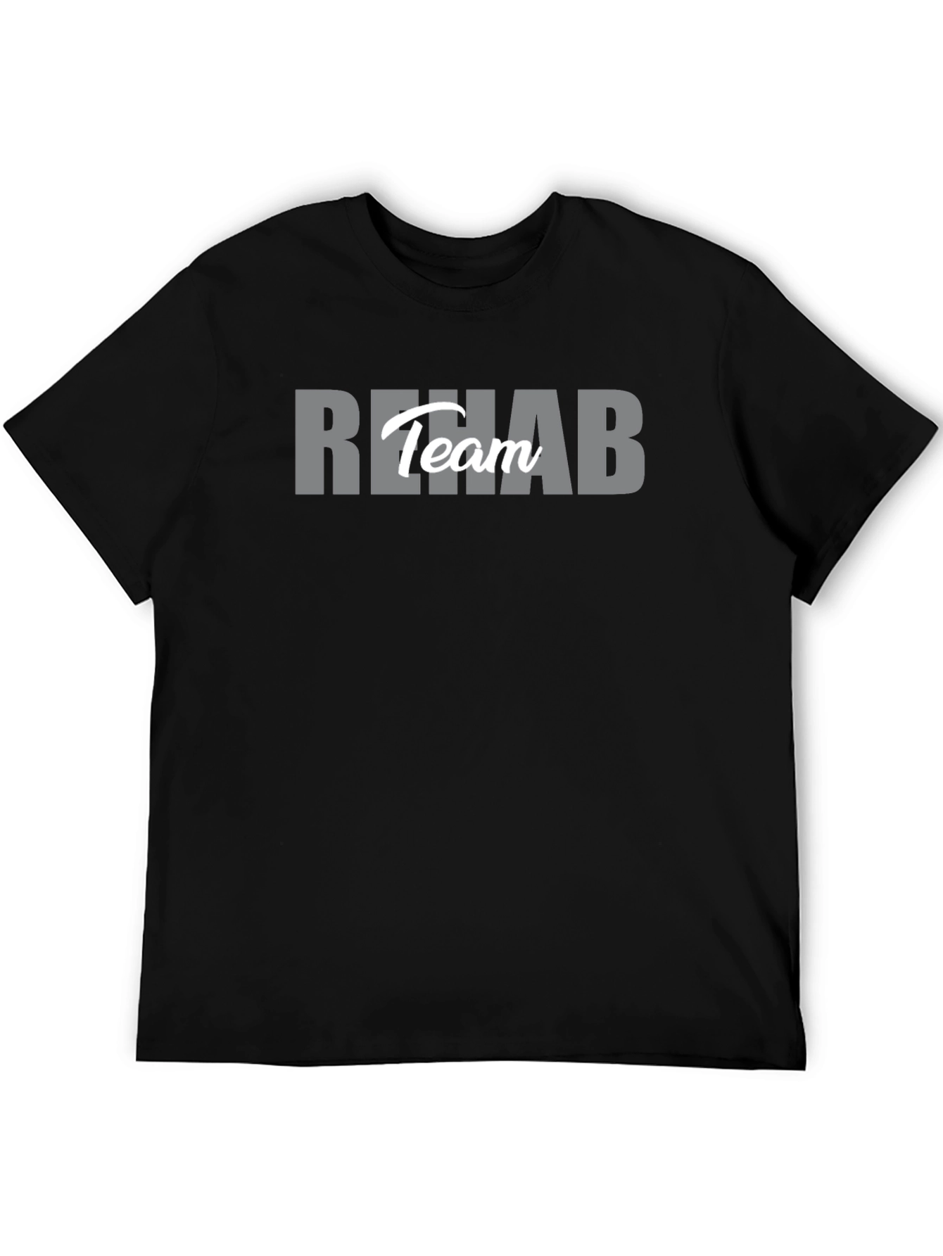 Rehab Team T-Shirt - Black Crew Neck