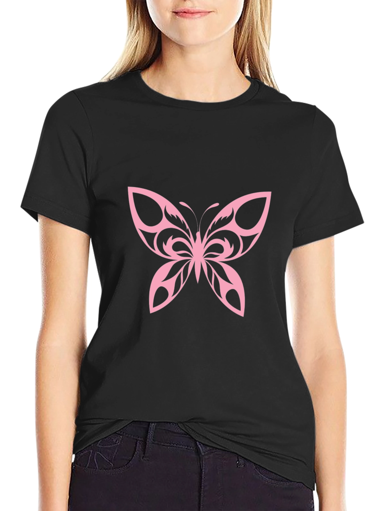 Butterfly Graphic Tee - Black