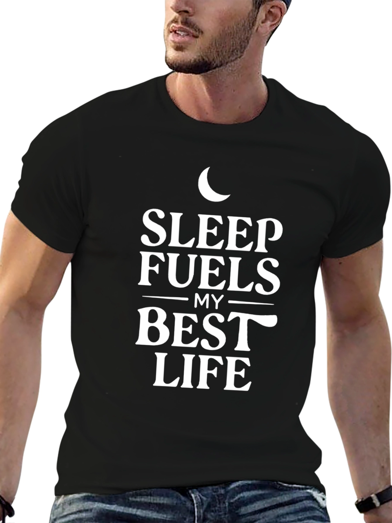 Sleep Fuels My Best Life T-Shirt - Black