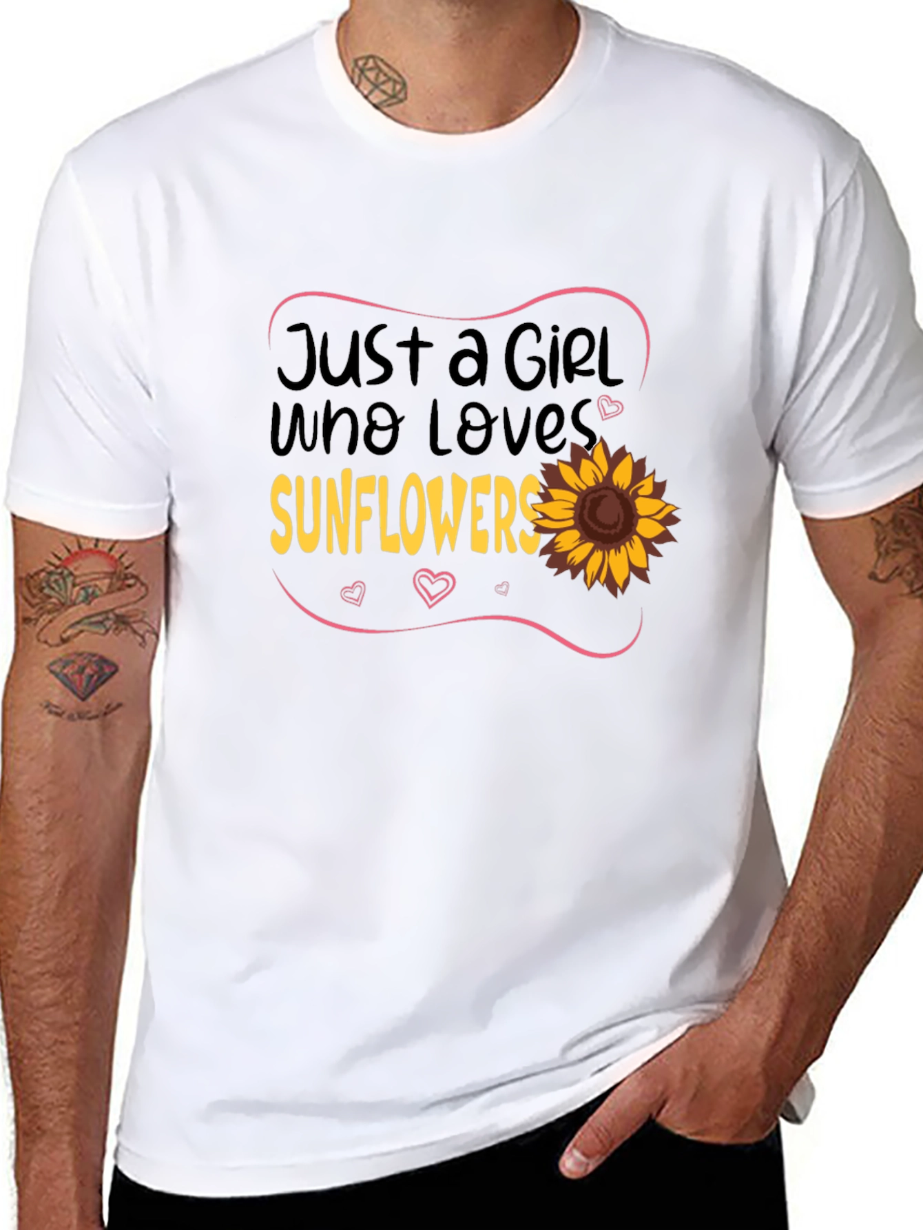 Sunflower Lover Black T-Shirt