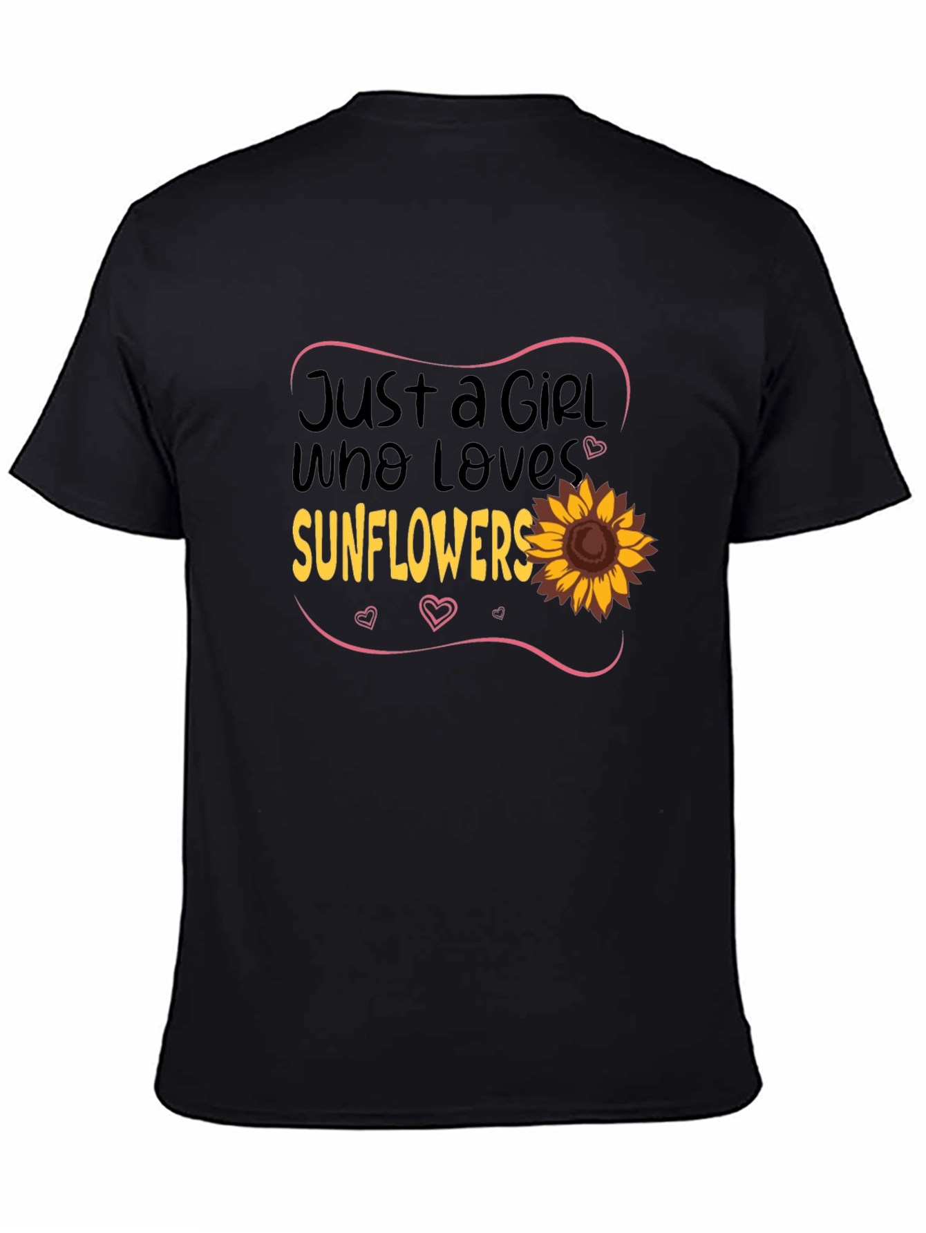 Sunflower Lover Black T-Shirt