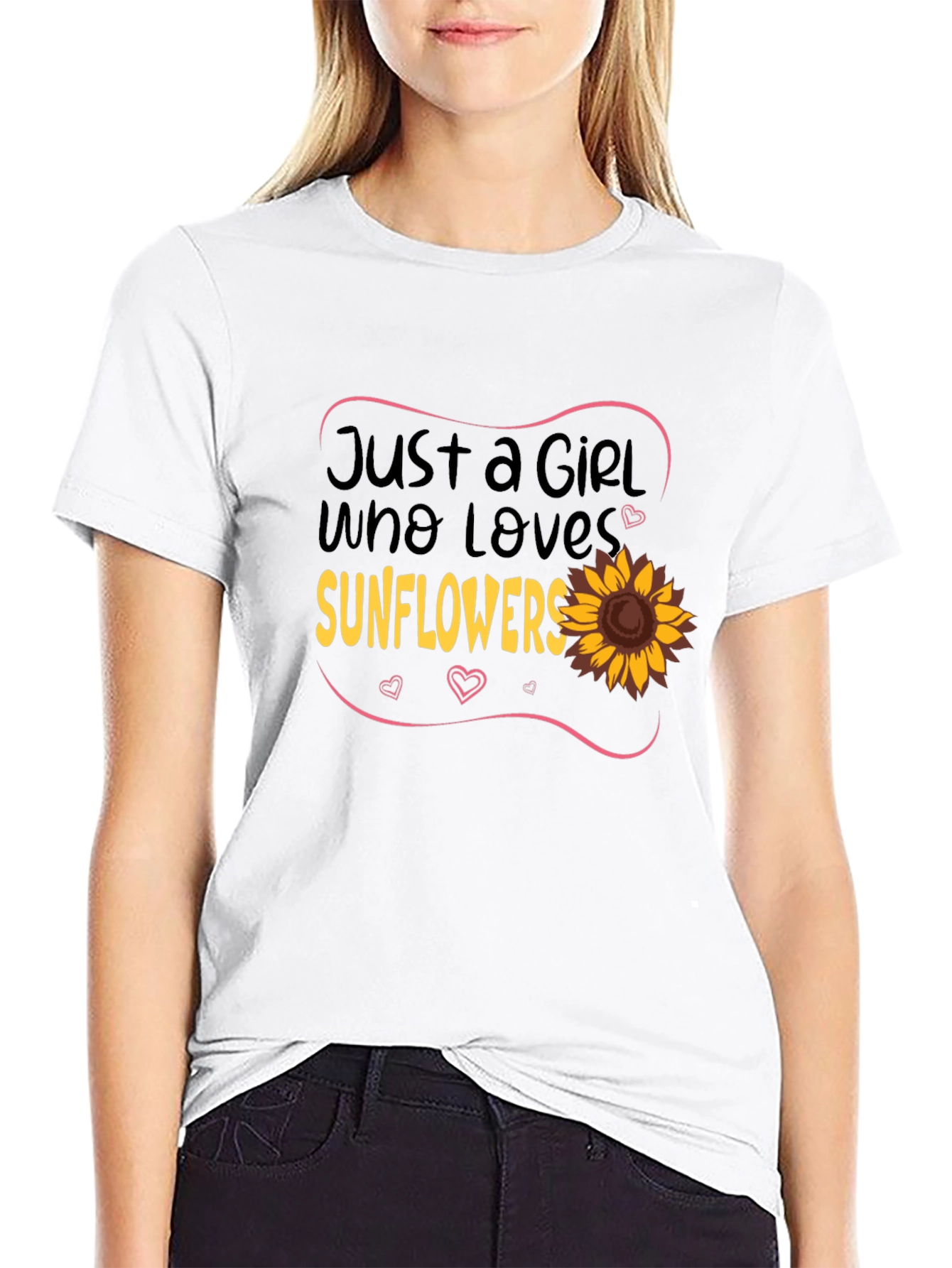Sunflower Lover Black T-Shirt
