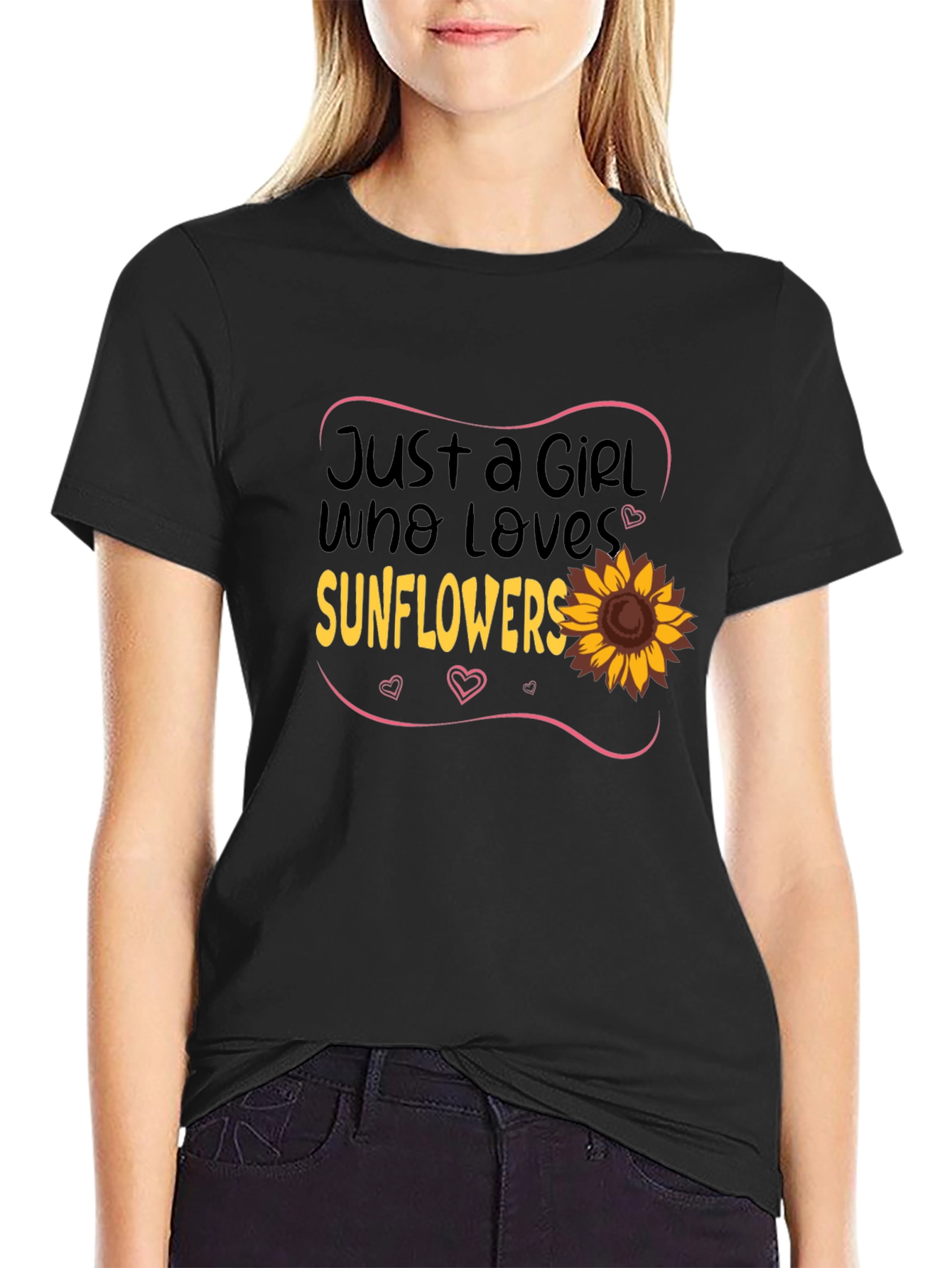 Sunflower Lover Black T-Shirt