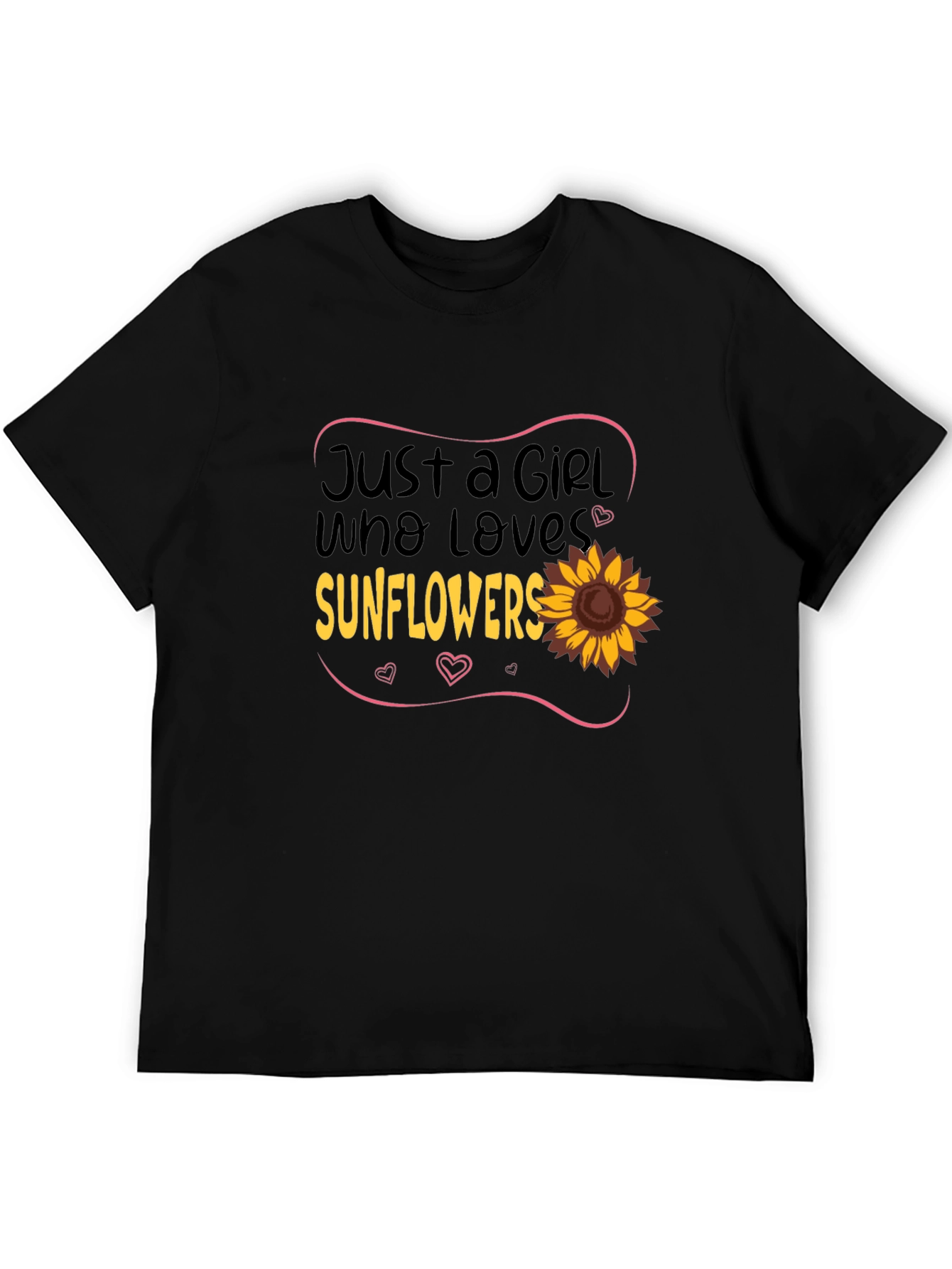 Sunflower Lover Black T-Shirt