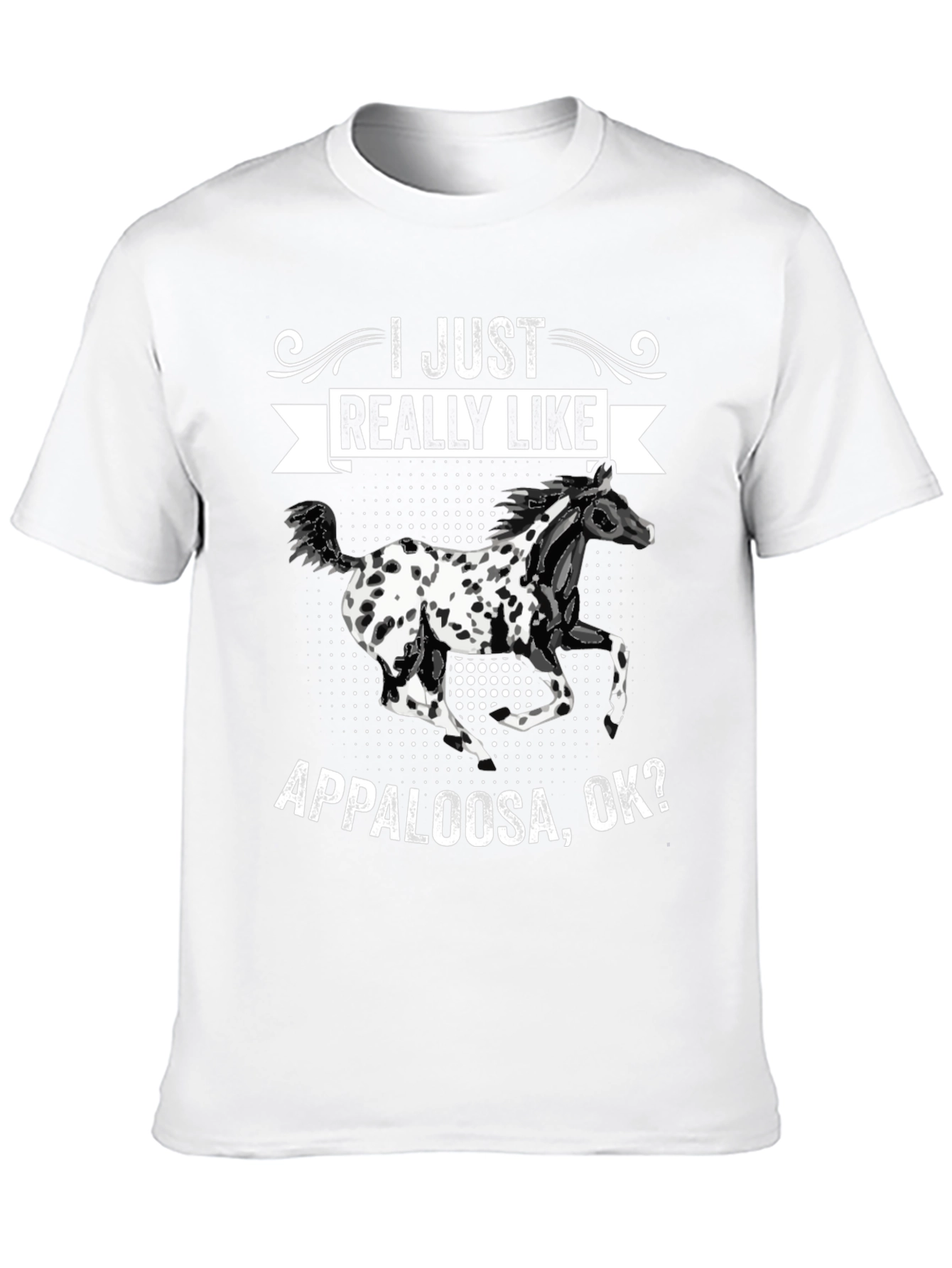 Appaloosa Horse Graphic Tee - Black Cotton T-Shirt