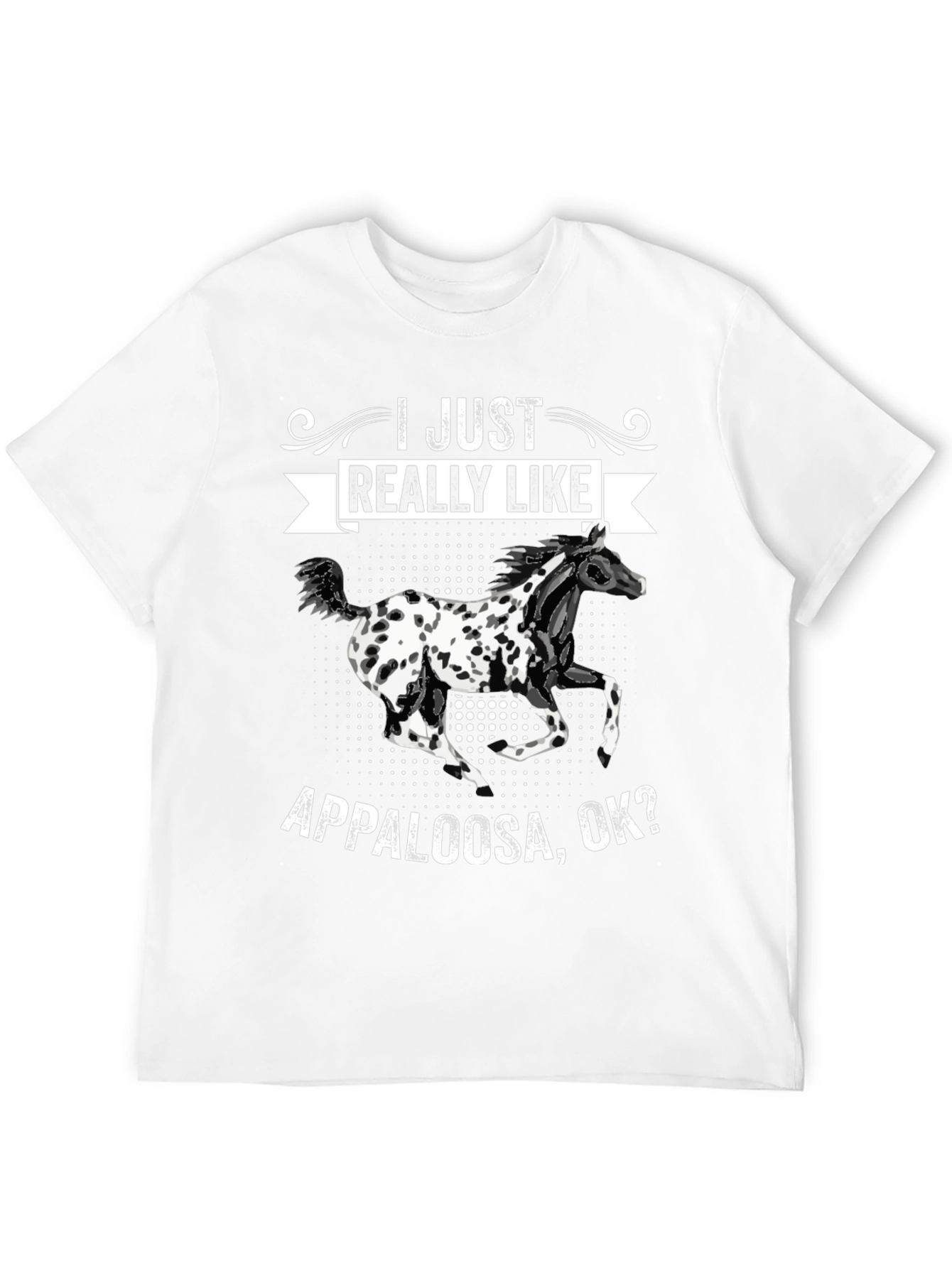 Appaloosa Horse Graphic Tee - Black Cotton T-Shirt