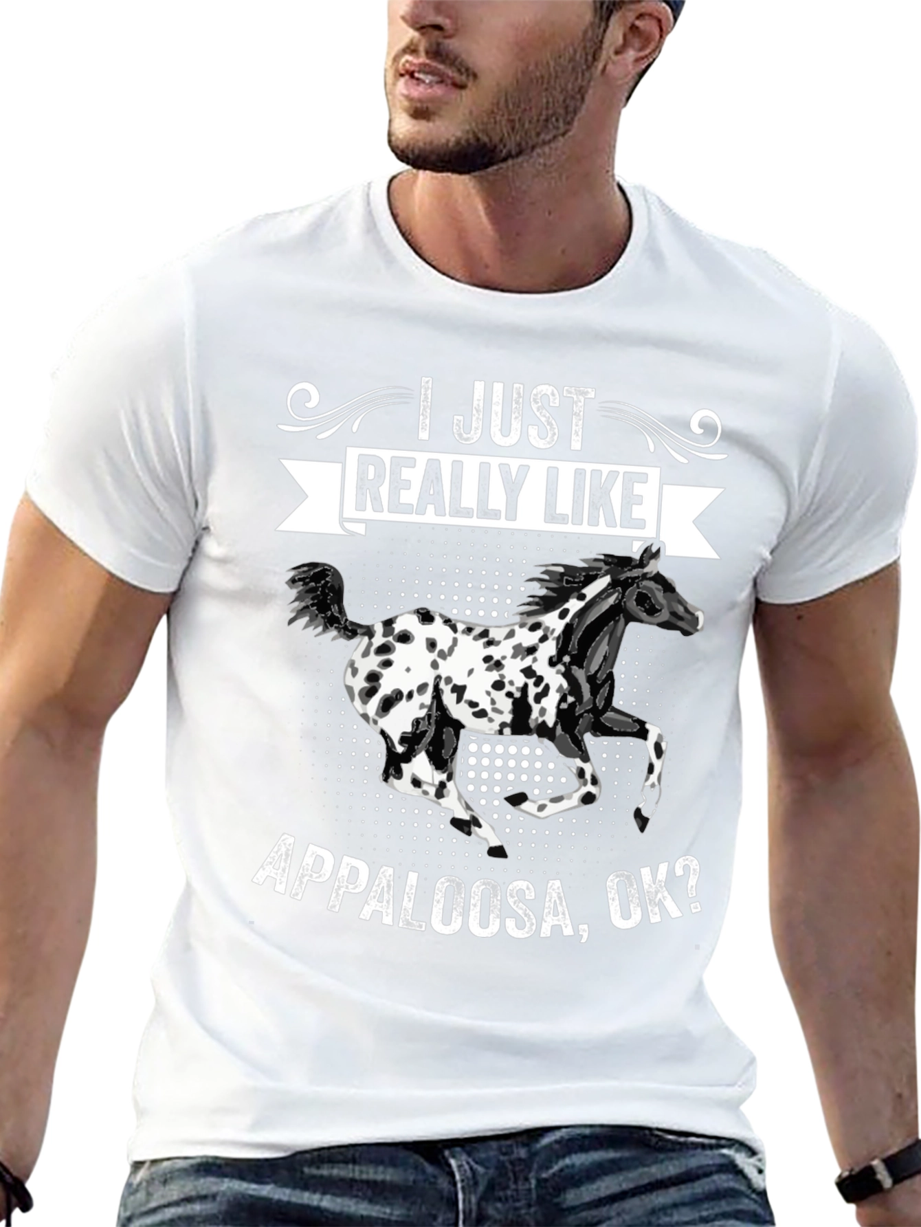 Appaloosa Horse Graphic Tee - Black Cotton T-Shirt