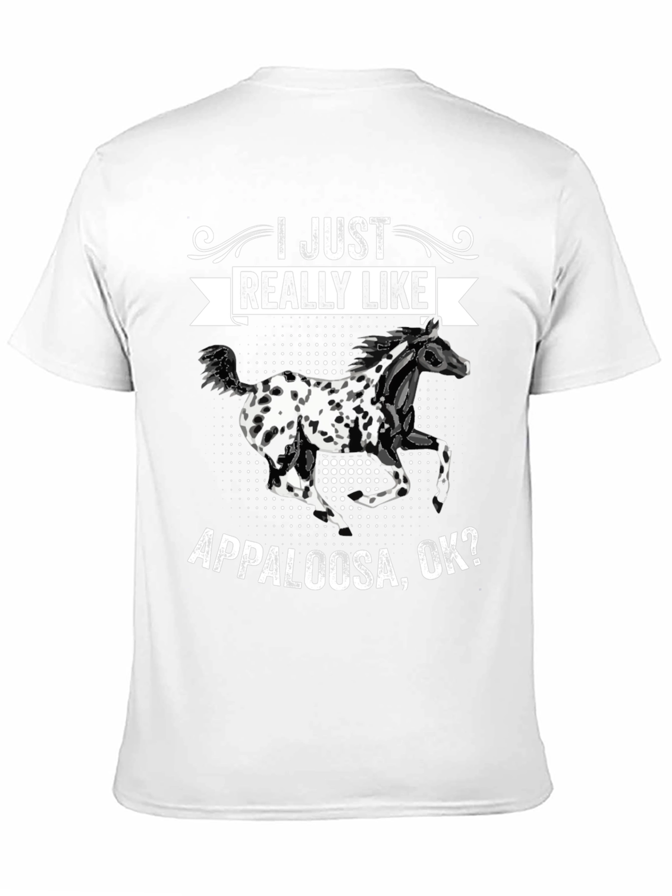 Appaloosa Horse Graphic Tee - Black Cotton T-Shirt