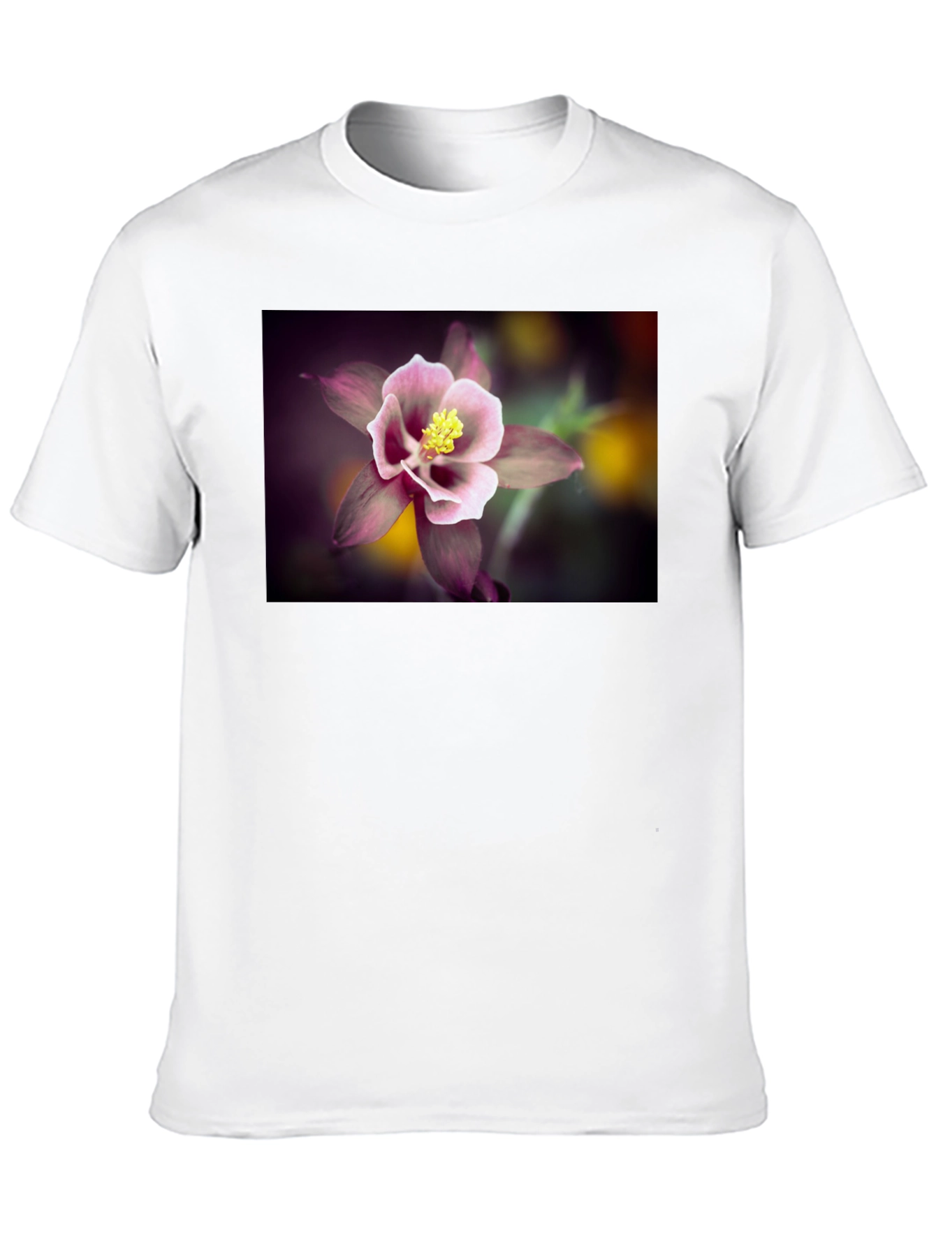 Floral T-Shirt - Columbine Flower Design