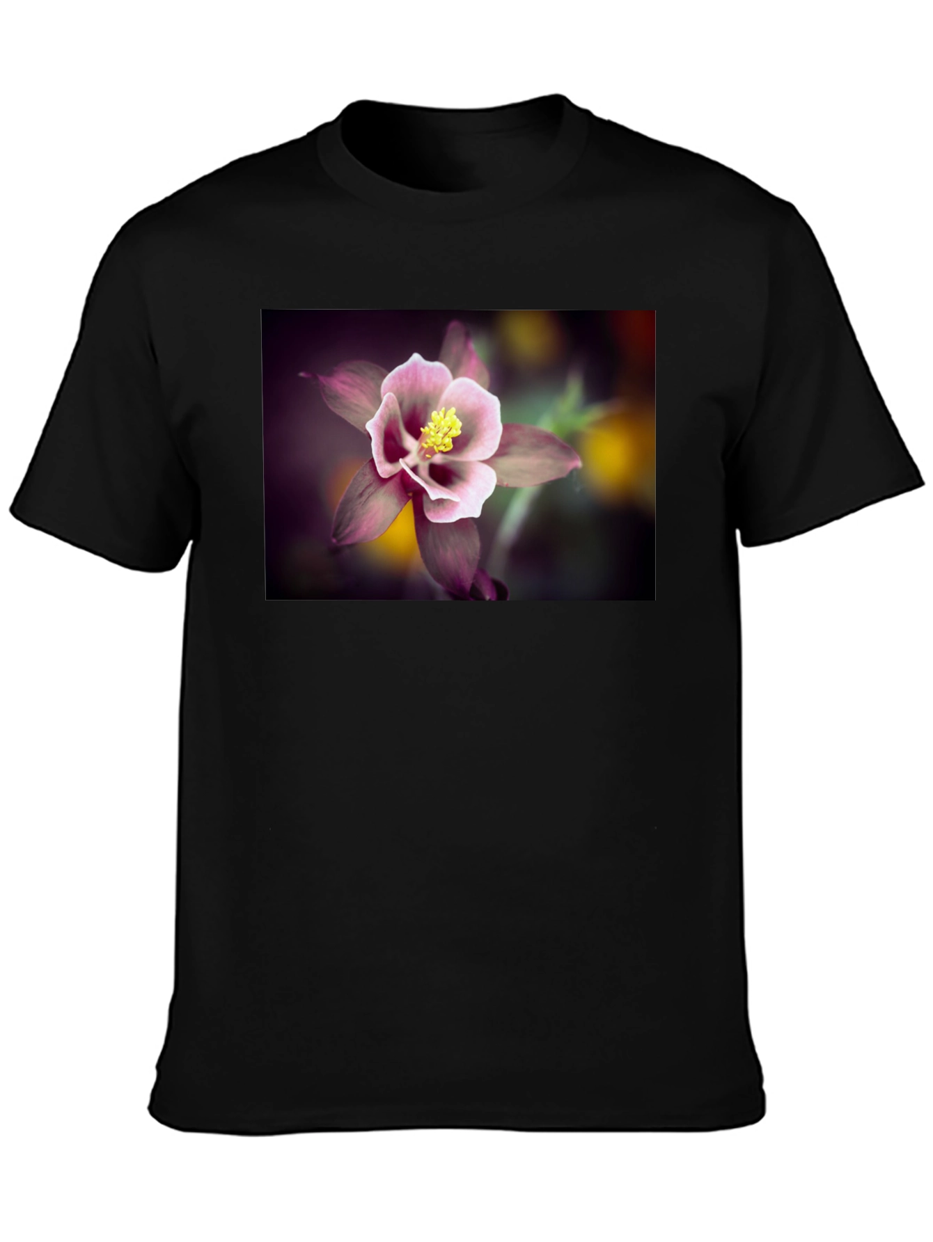 Floral T-Shirt - Columbine Flower Design