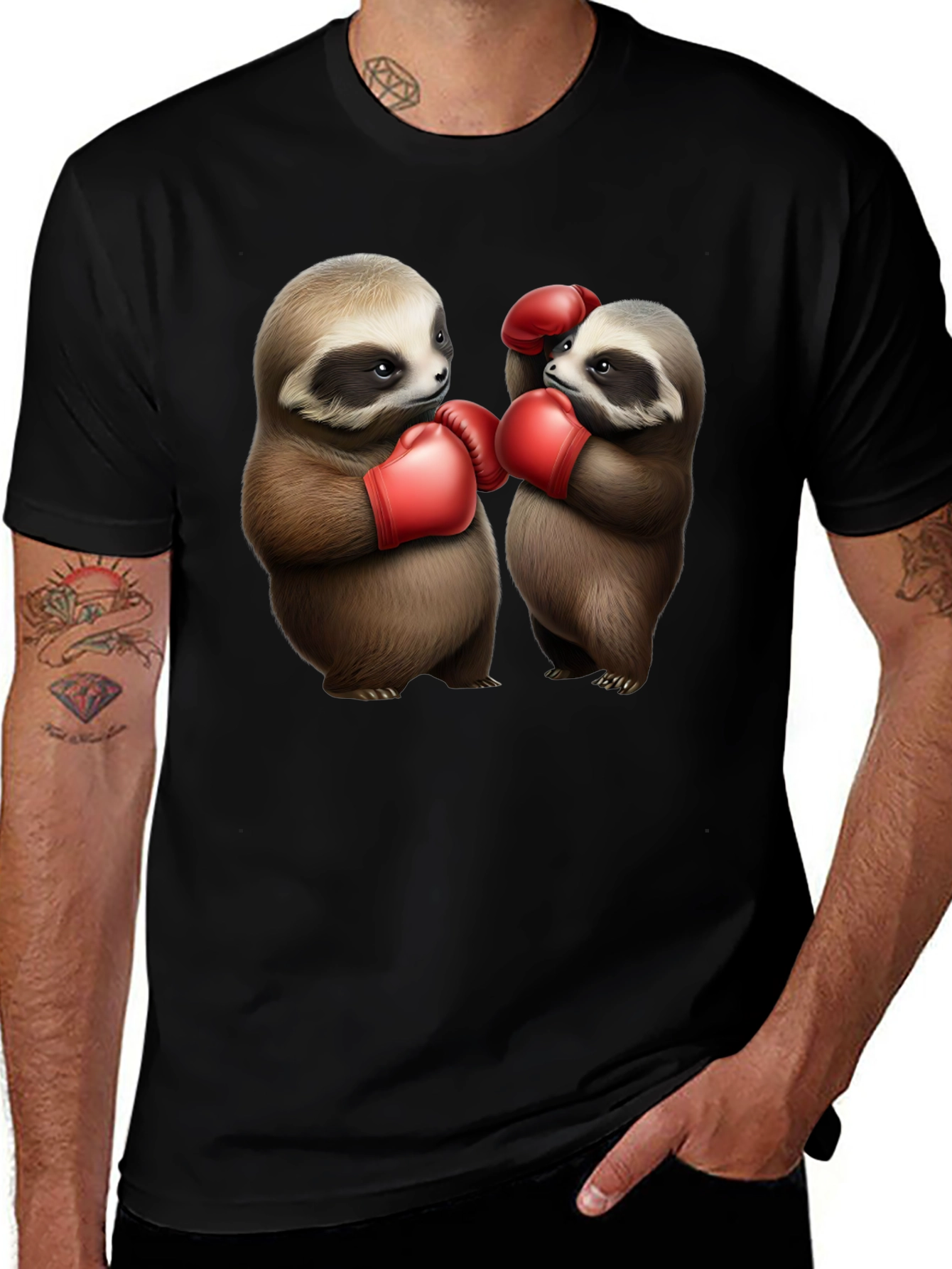 Sloth Boxing T-Shirt: Funny Animal Tee