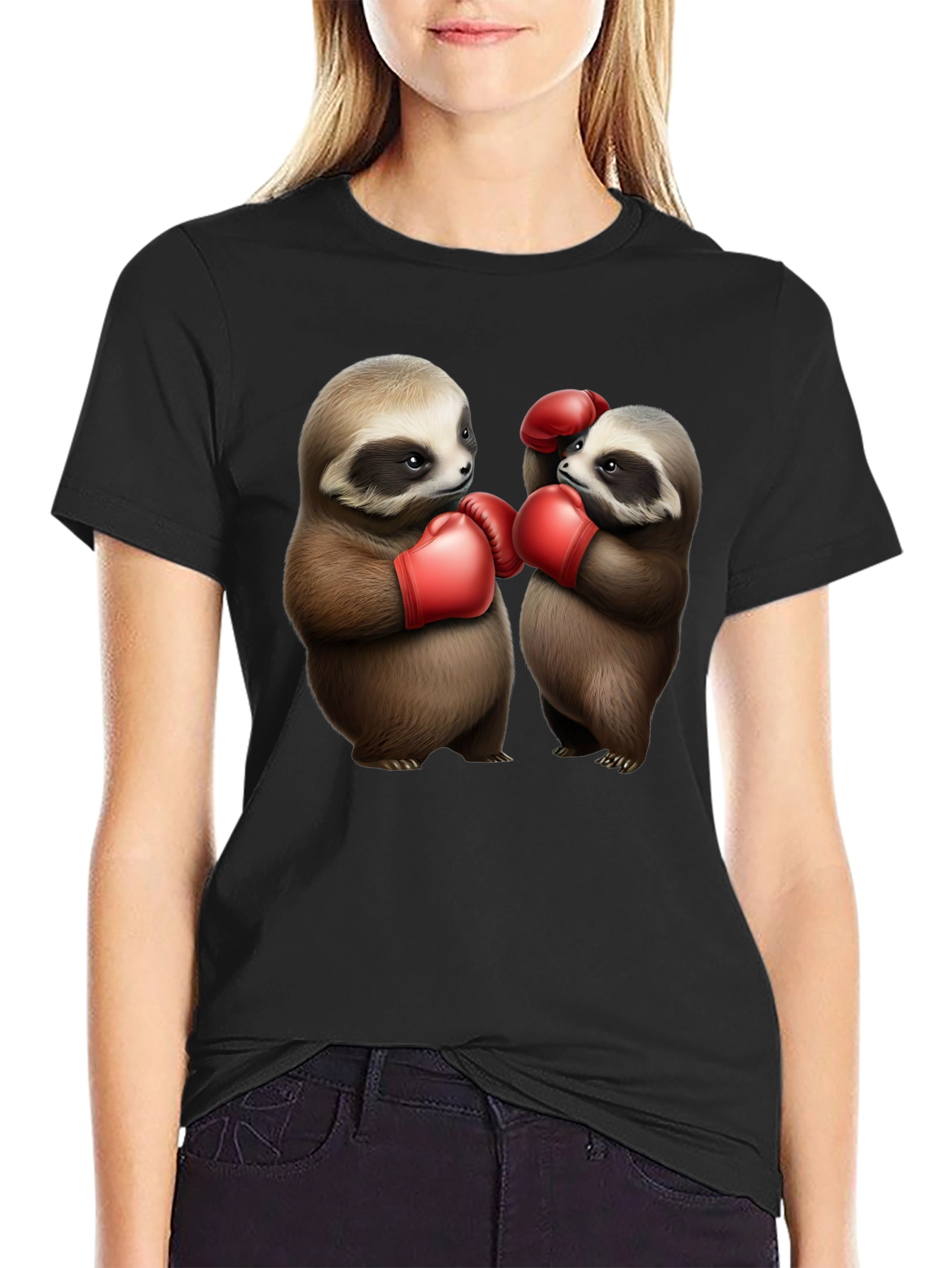 Sloth Boxing T-Shirt: Funny Animal Tee