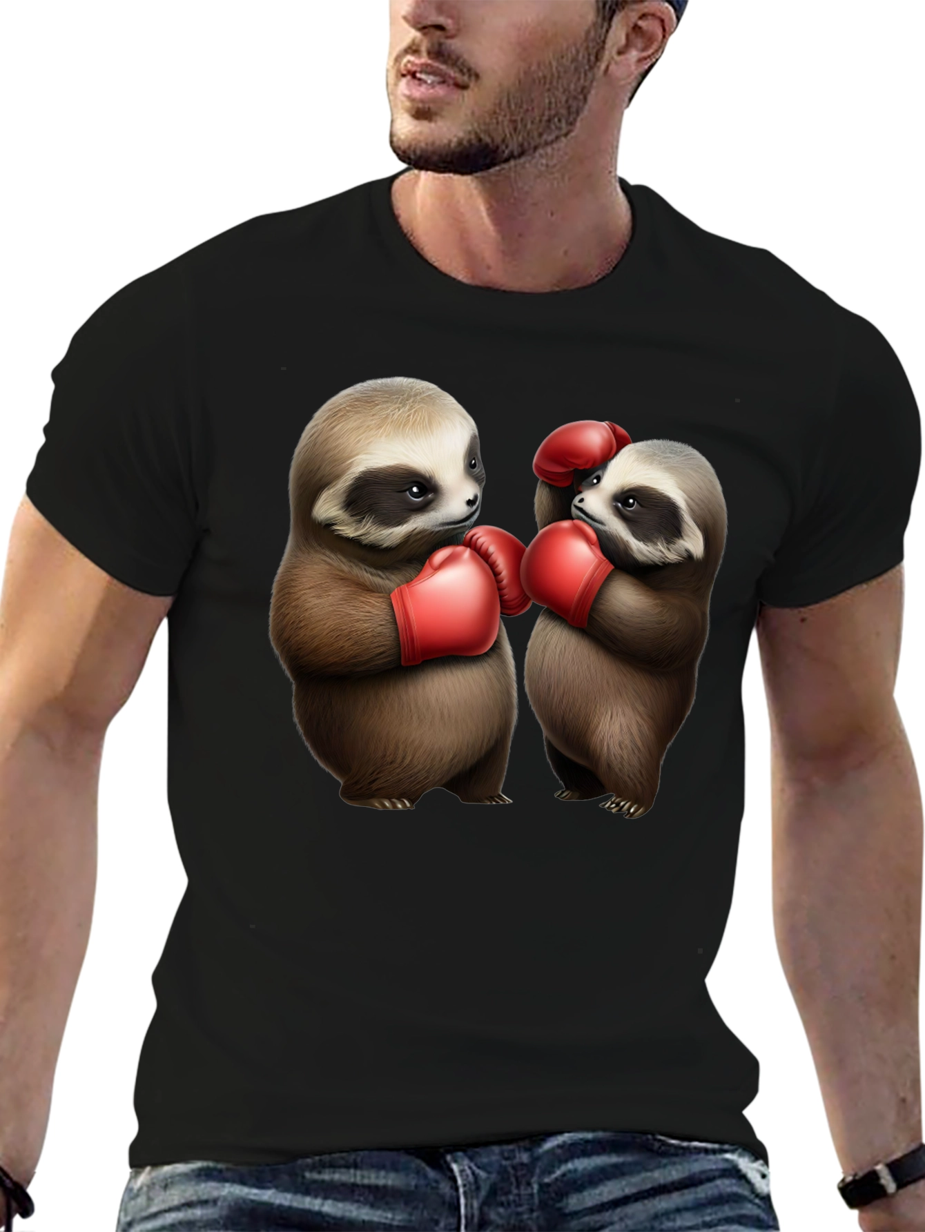 Sloth Boxing T-Shirt: Funny Animal Tee