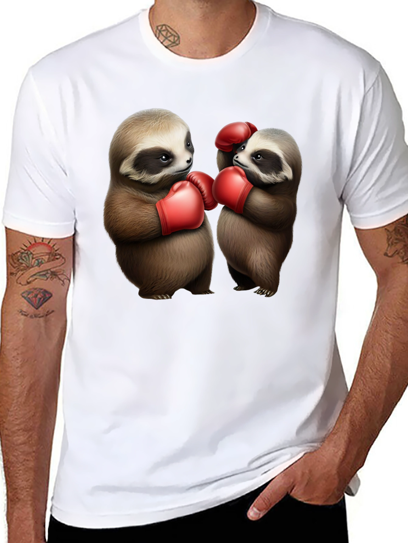 Sloth Boxing T-Shirt: Funny Animal Tee