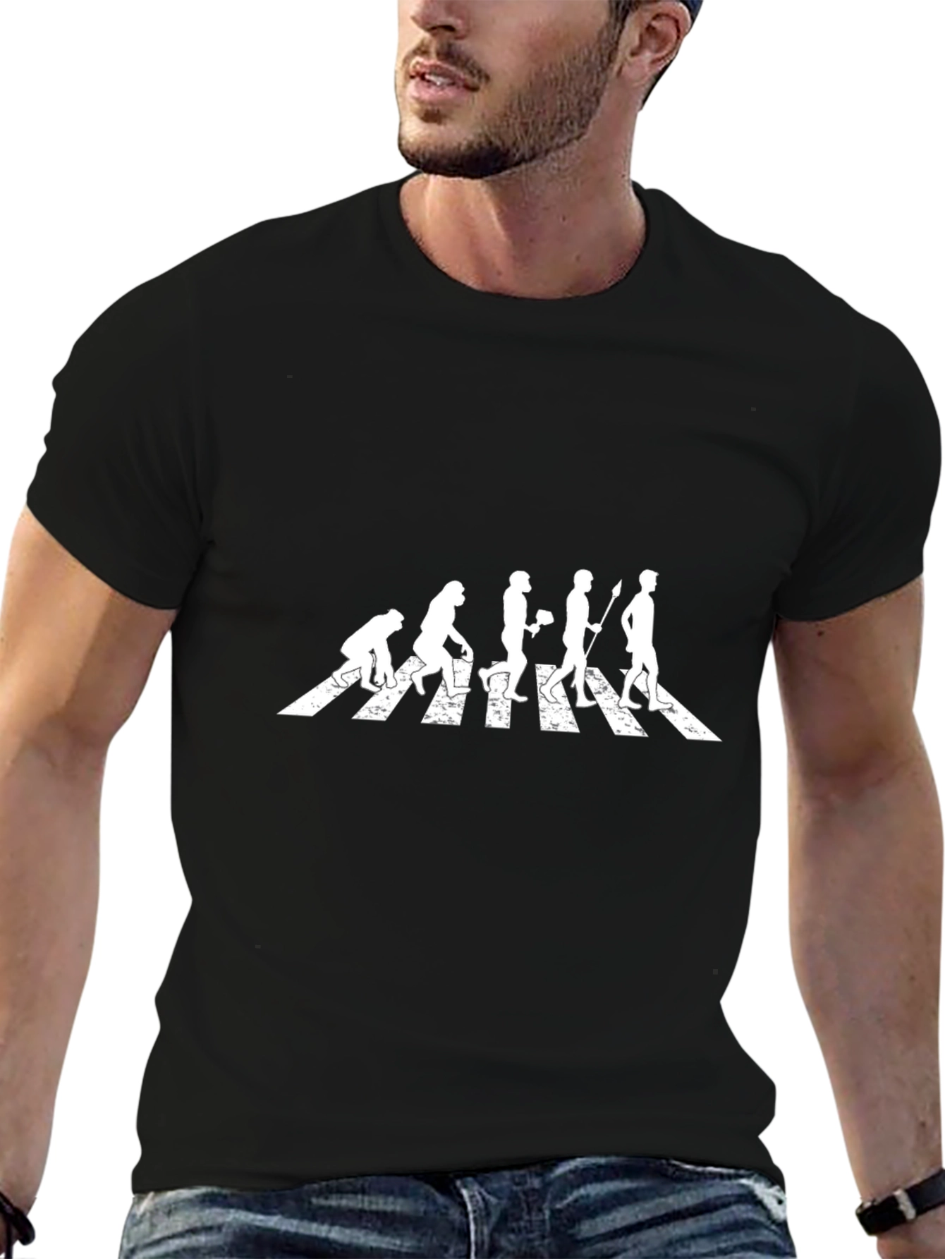 Evolution Crossing T-Shirt - Black Cotton Tee