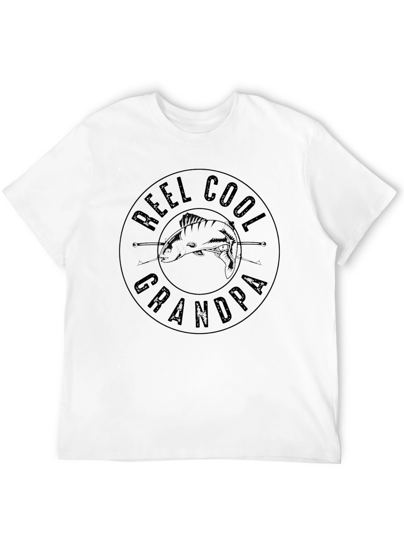 Reel Cool Grandpa Fishing Graphic T-Shirt