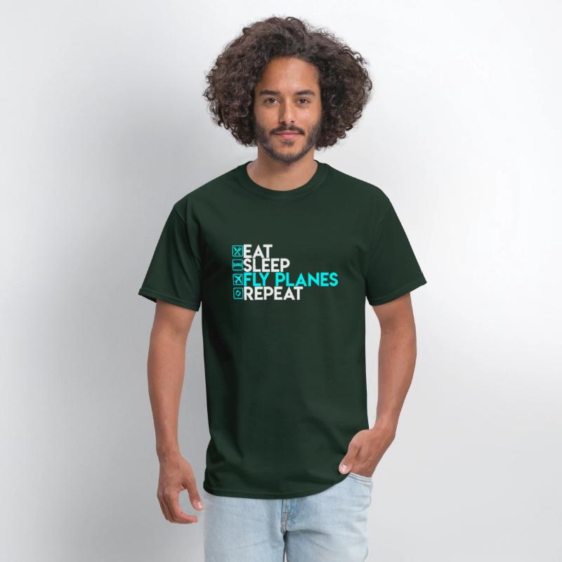 Eat Sleep Fly Planes Repeat Airplane Pilo