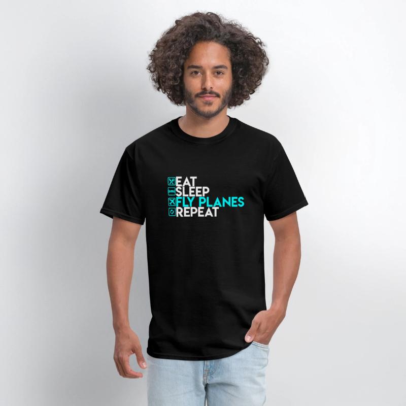Eat Sleep Fly Planes Repeat Airplane Pilo