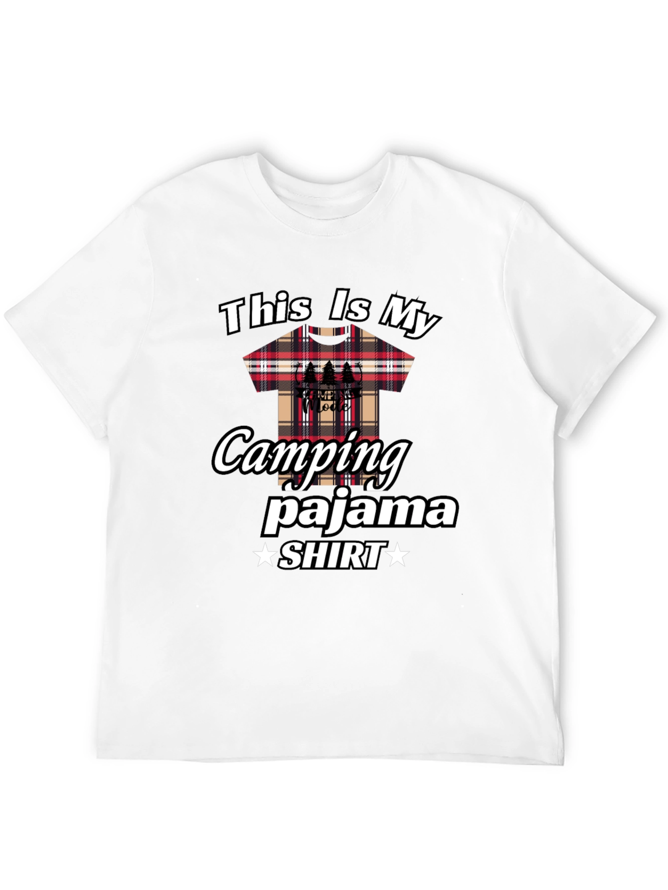 Camping Pajama Shirt - Fun Graphic Tee