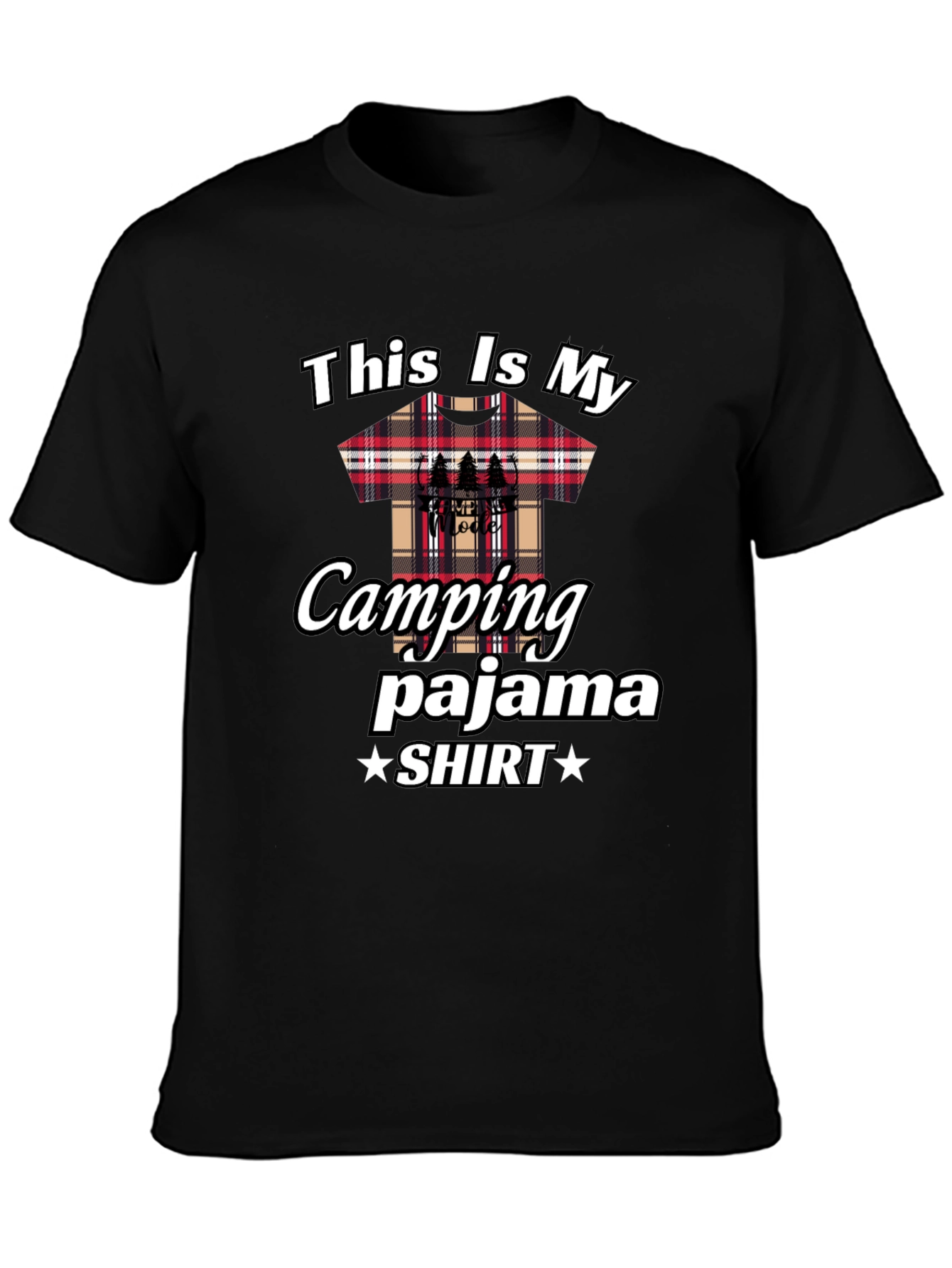 Camping Pajama Shirt - Fun Graphic Tee