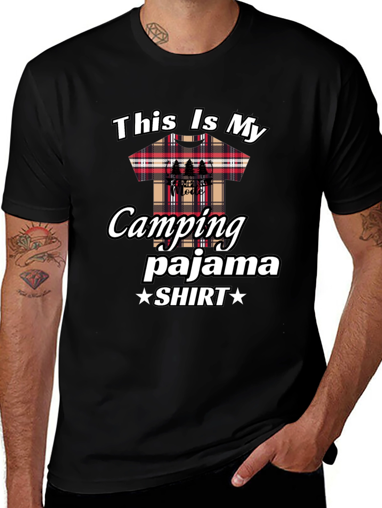 Camping Pajama Shirt - Fun Graphic Tee