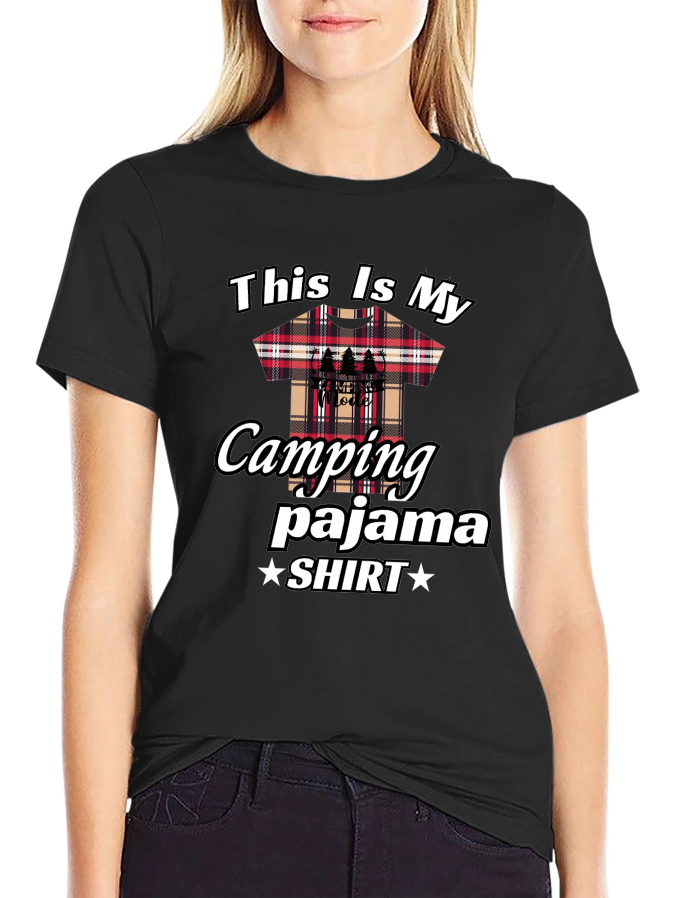 Camping Pajama Shirt - Fun Graphic Tee