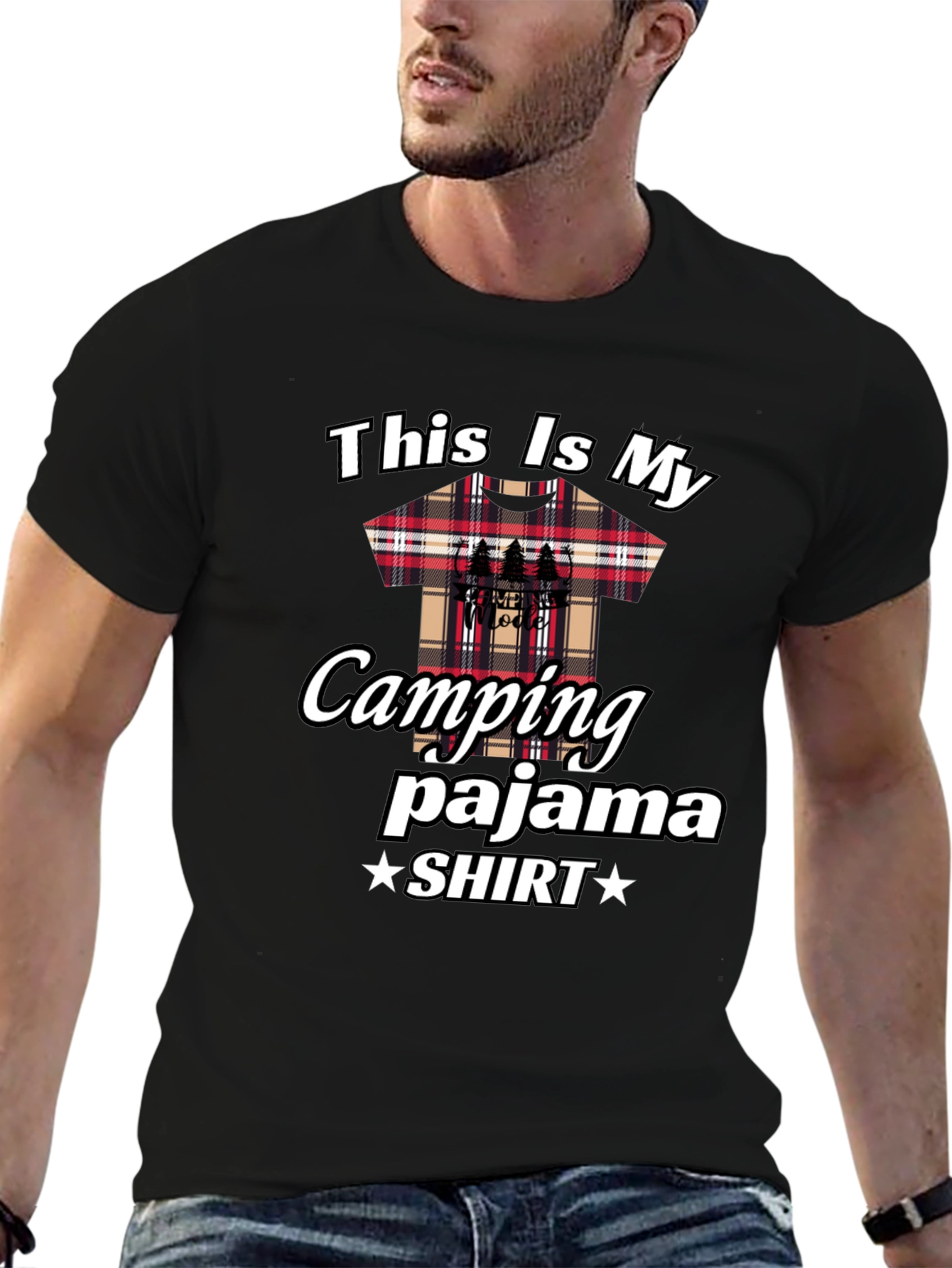 Camping Pajama Shirt - Fun Graphic Tee