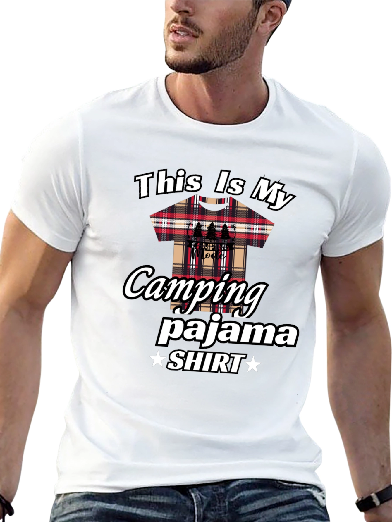 Camping Pajama Shirt - Fun Graphic Tee