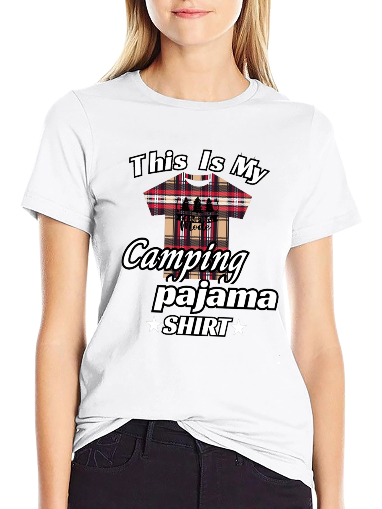 Camping Pajama Shirt - Fun Graphic Tee