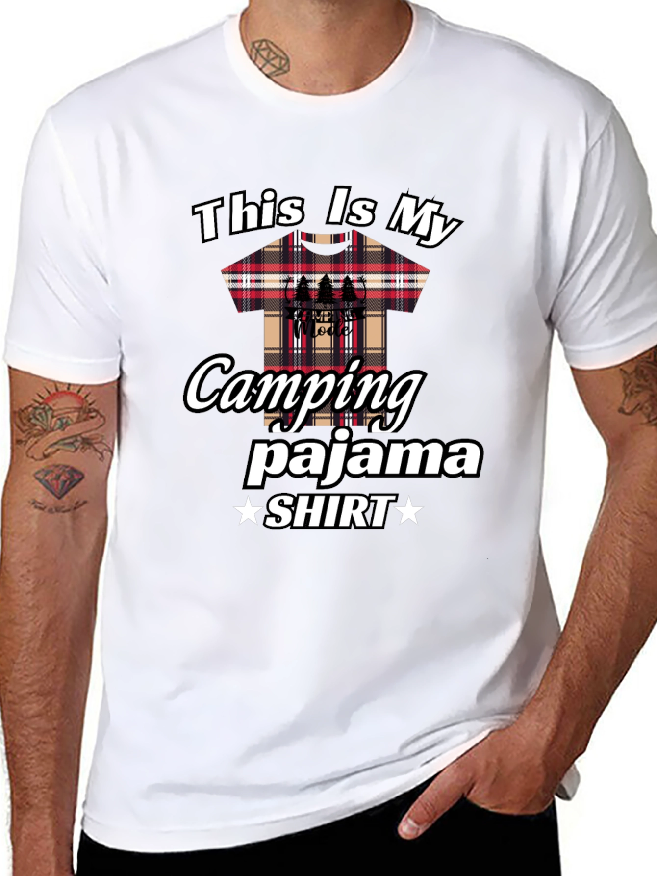 Camping Pajama Shirt - Fun Graphic Tee