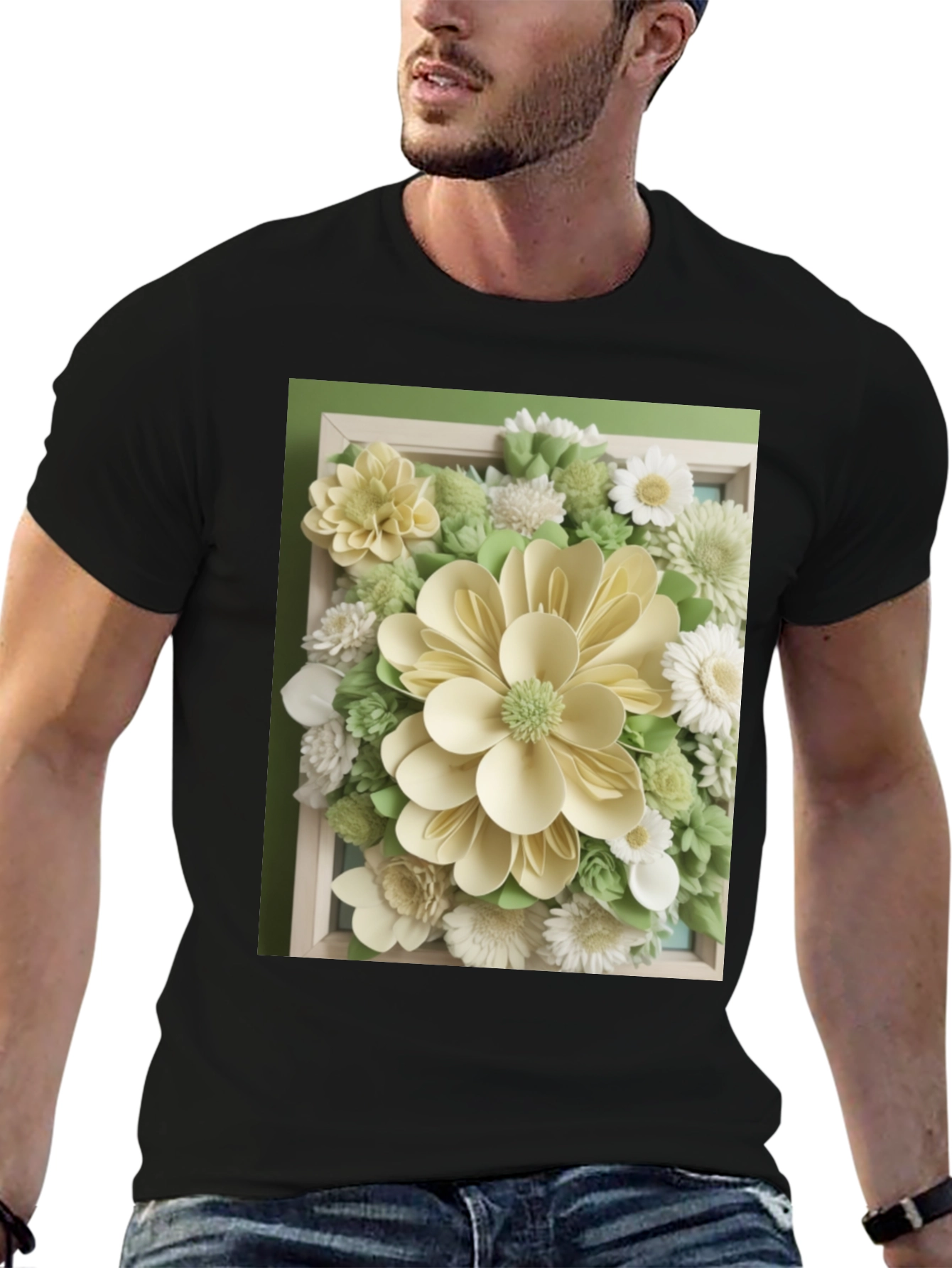 Floral Art Print T-Shirt - Modern Graphic Tee