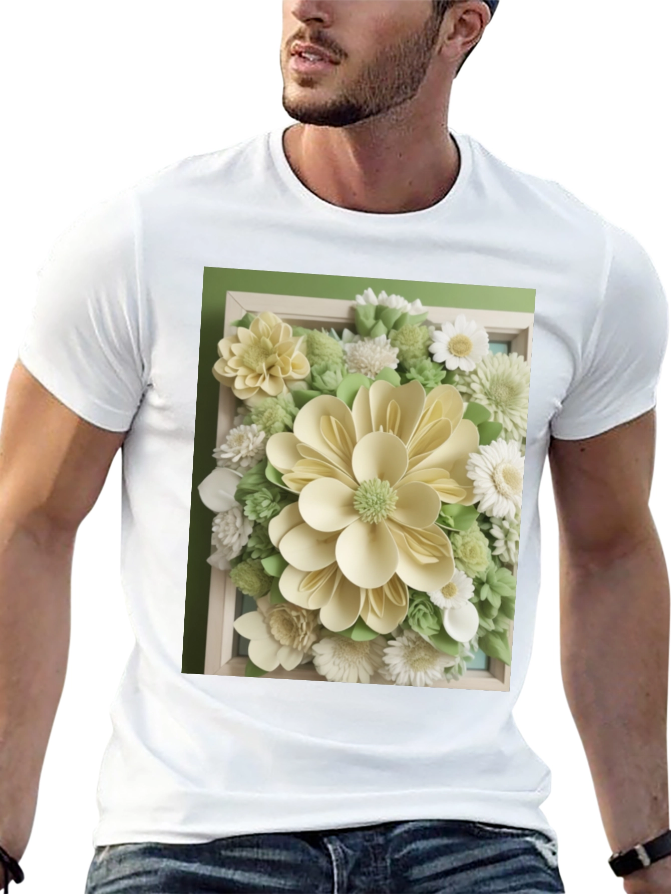 Floral Art Print T-Shirt - Modern Graphic Tee