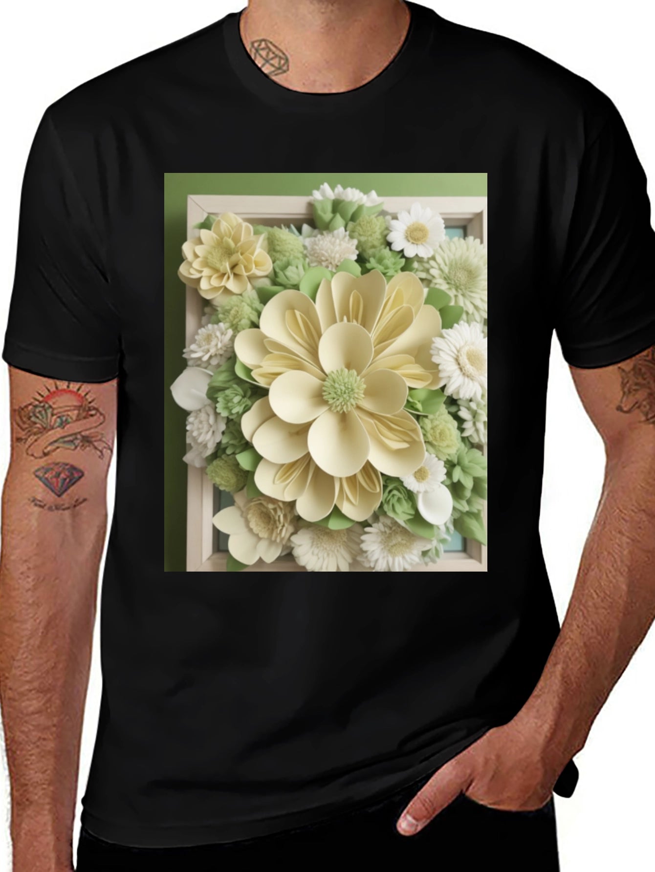 Floral Art Print T-Shirt - Modern Graphic Tee