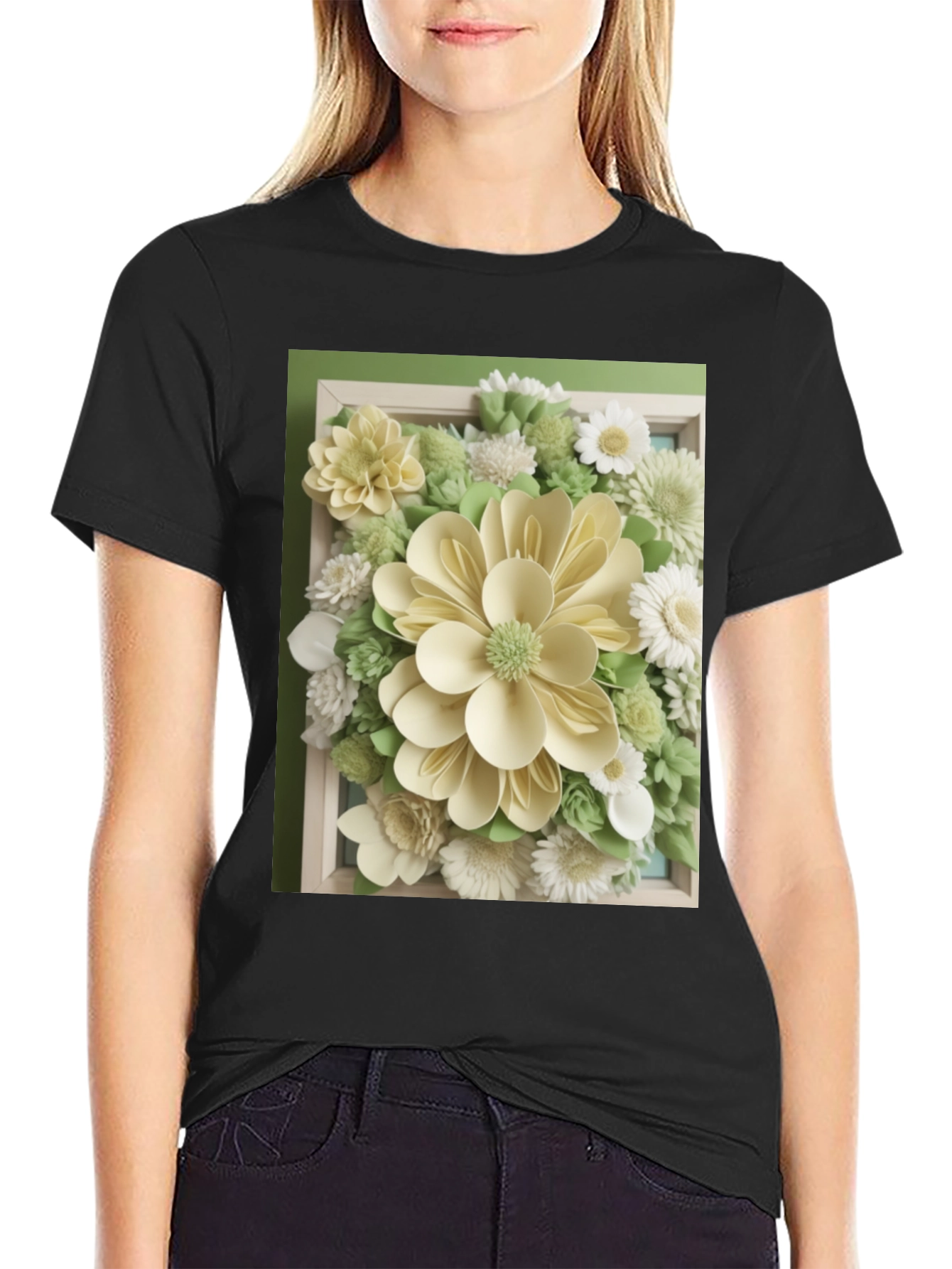 Floral Art Print T-Shirt - Modern Graphic Tee