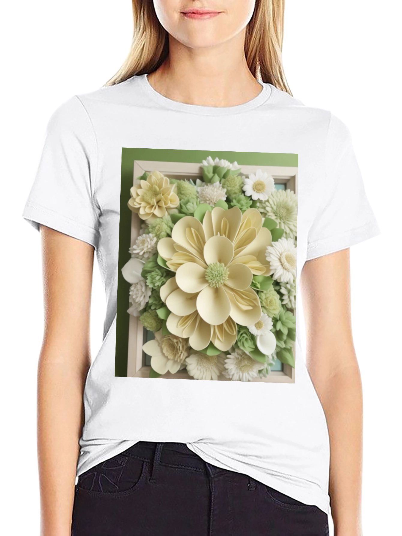 Floral Art Print T-Shirt - Modern Graphic Tee
