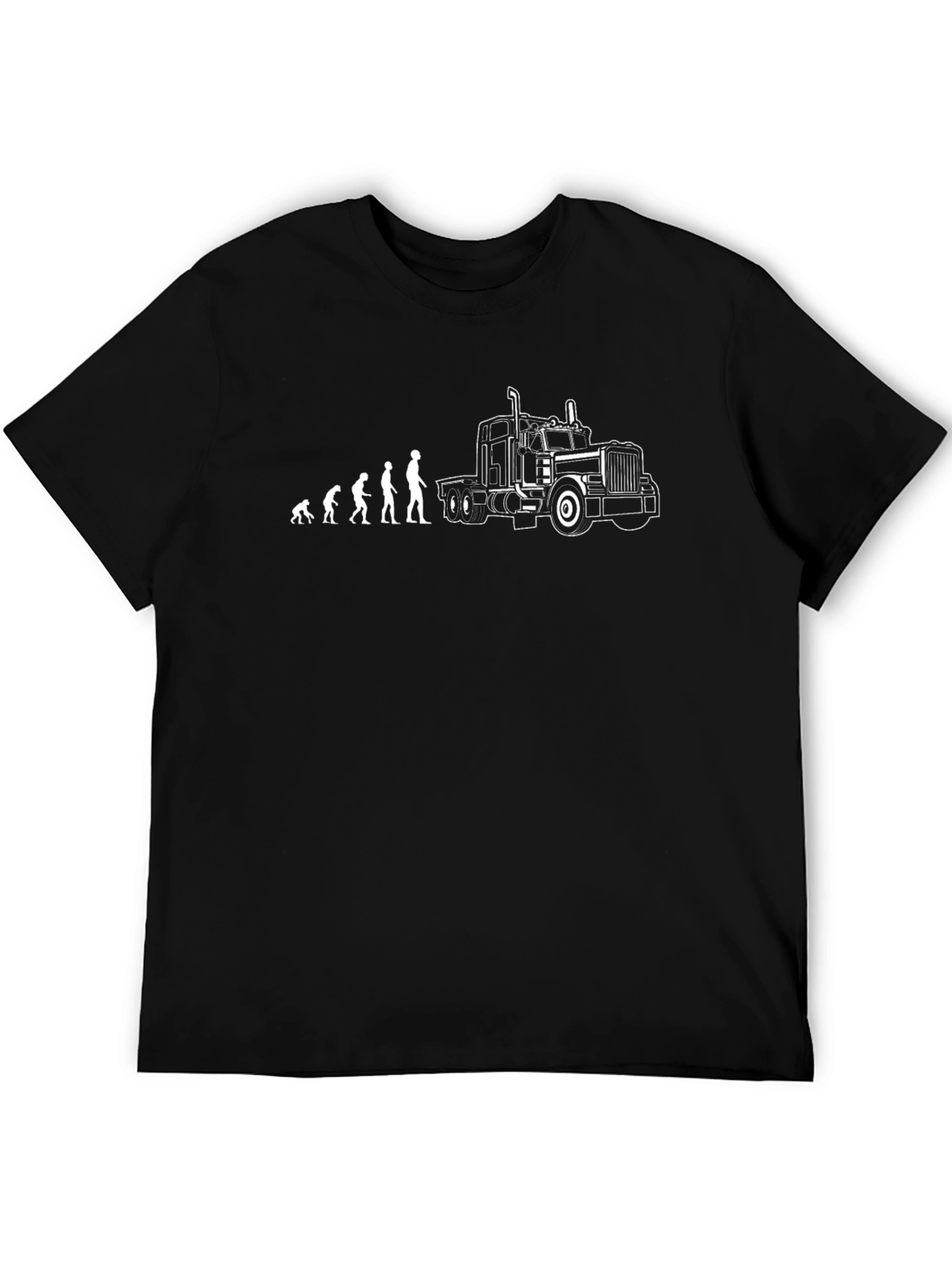 Truck Driver Evolution Black T-Shirt