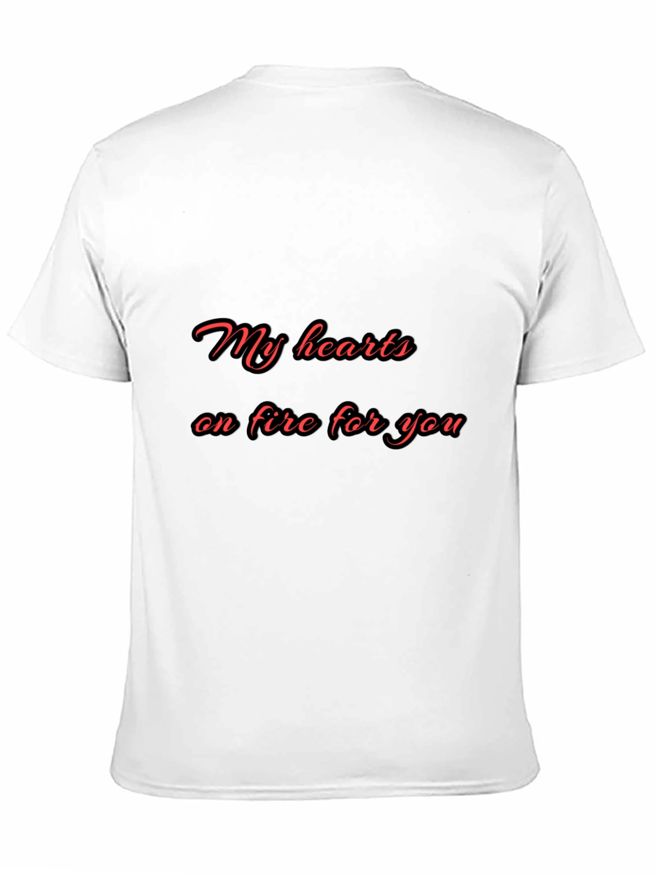 Romantic My Hearts on Fire Black T-Shirt