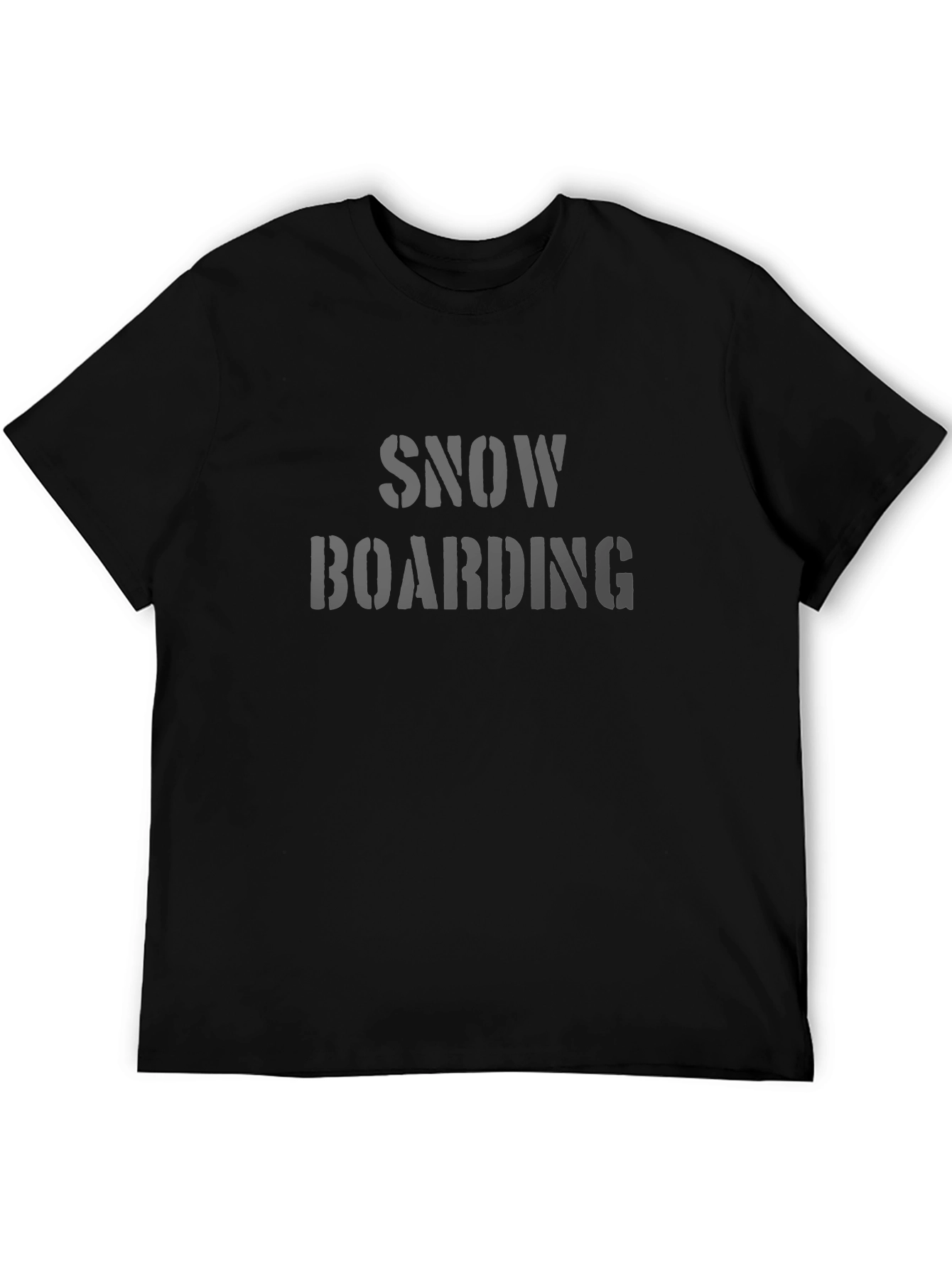 Snowboarding T-Shirt - Black Graphic Tee