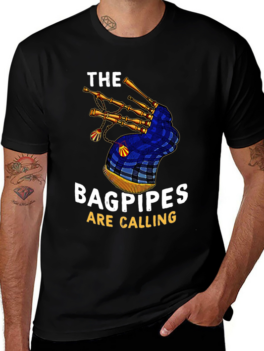 Bagpipes Are Calling Graphic T-Shirt