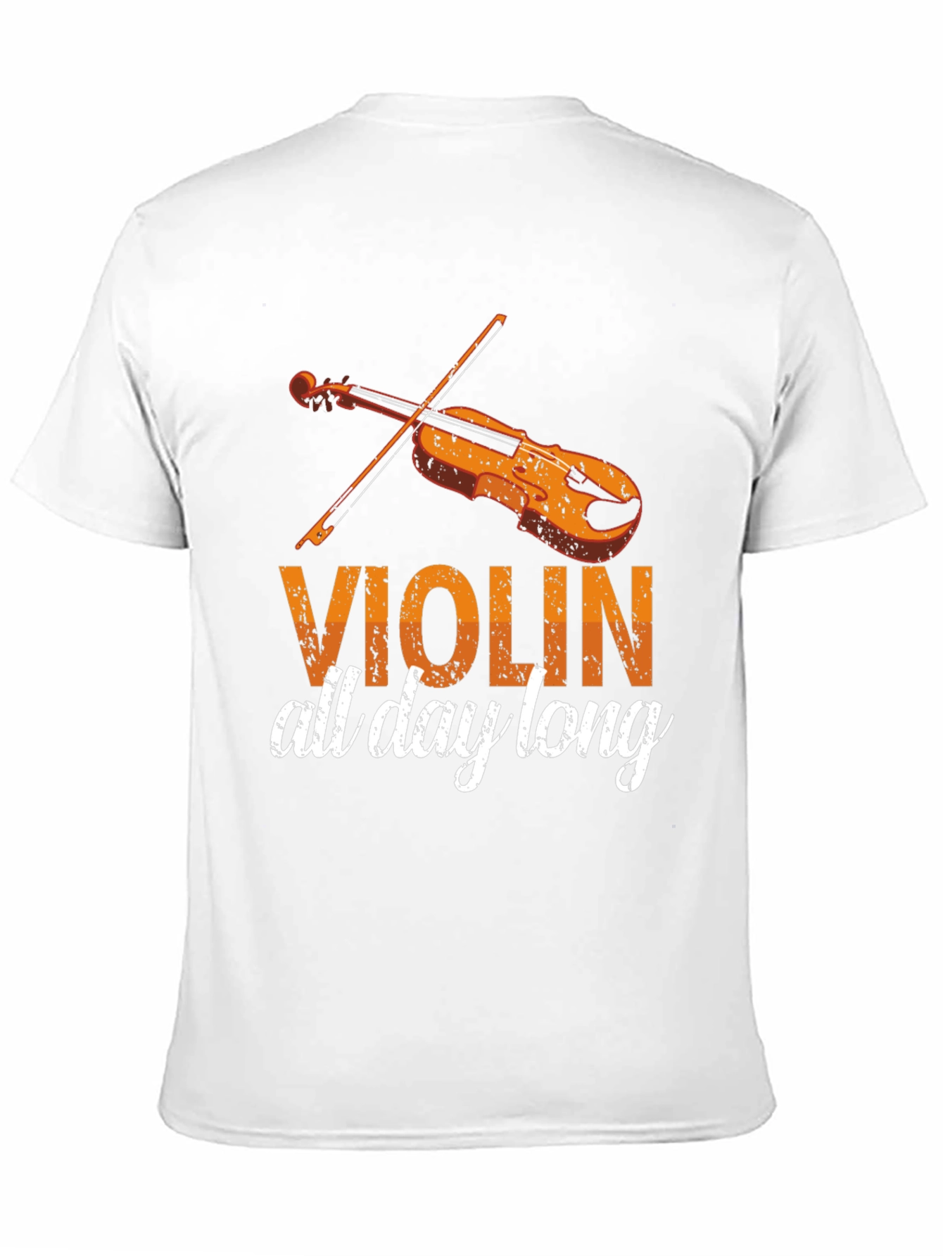 Violin All Day Long Black Graphic Tee