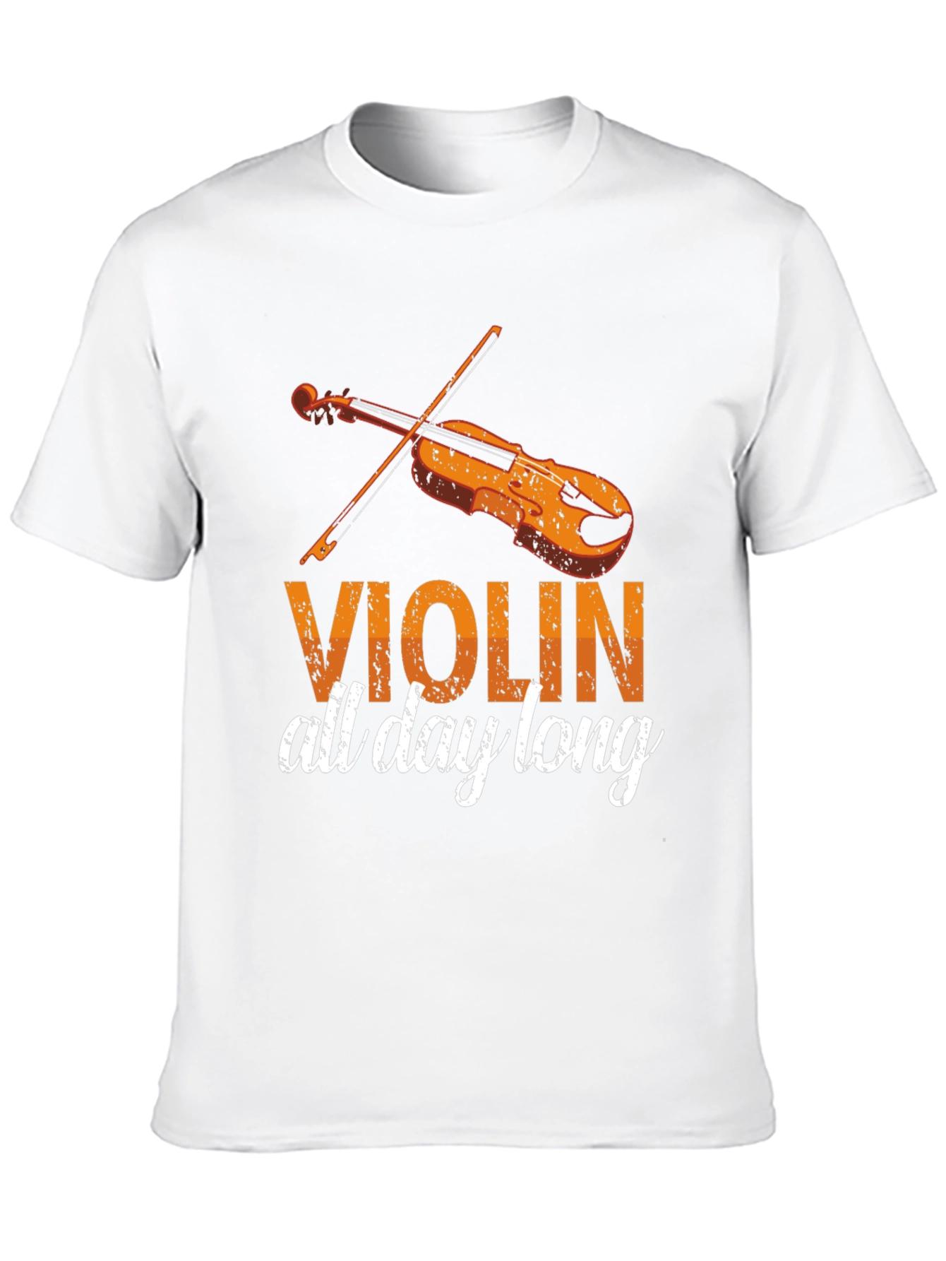 Violin All Day Long Black Graphic Tee