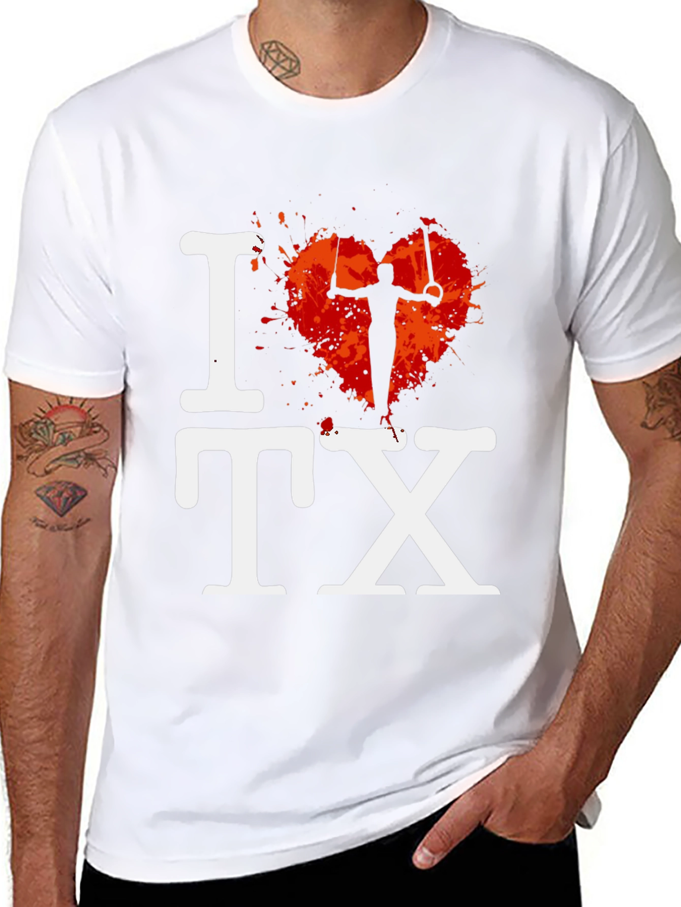 I Love TX Gymnast Tee - Black