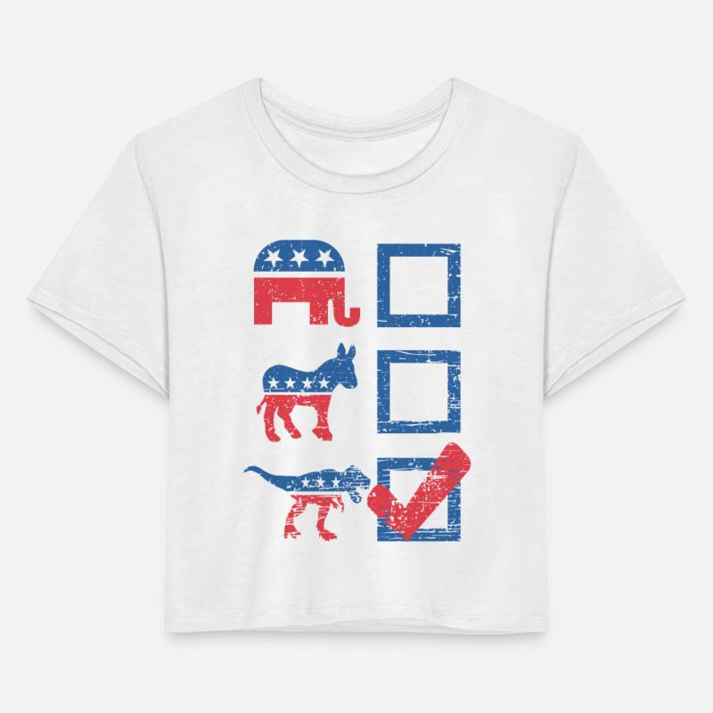 Election Ballot USA Flag Elephant Donkey Dino Gift